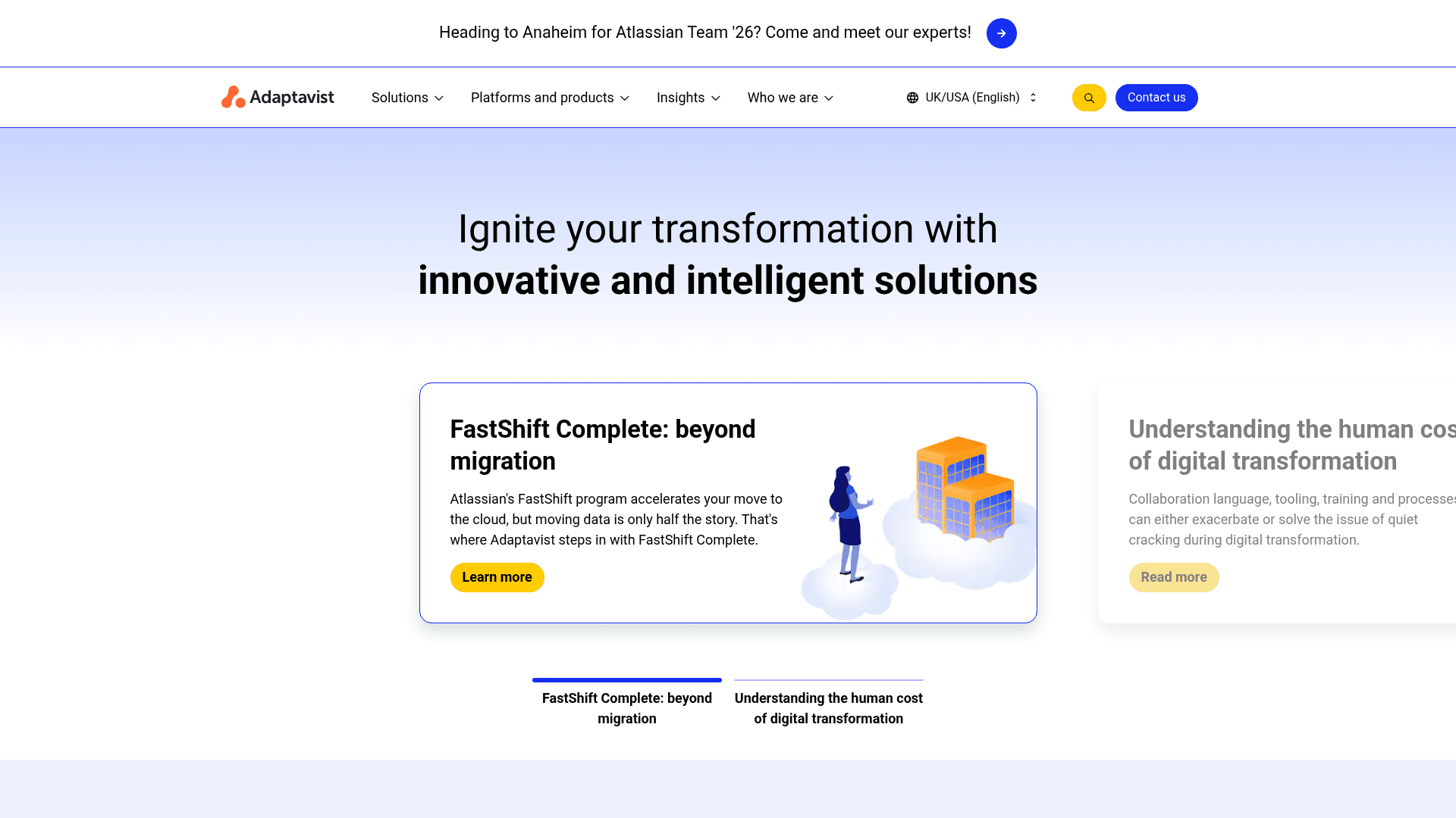 Adaptavist website screenshot