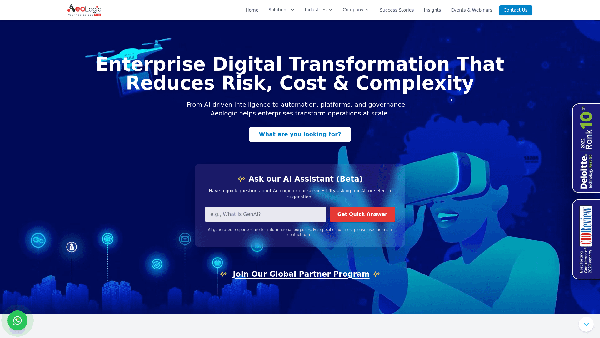 Aeologic Technologies website screenshot
