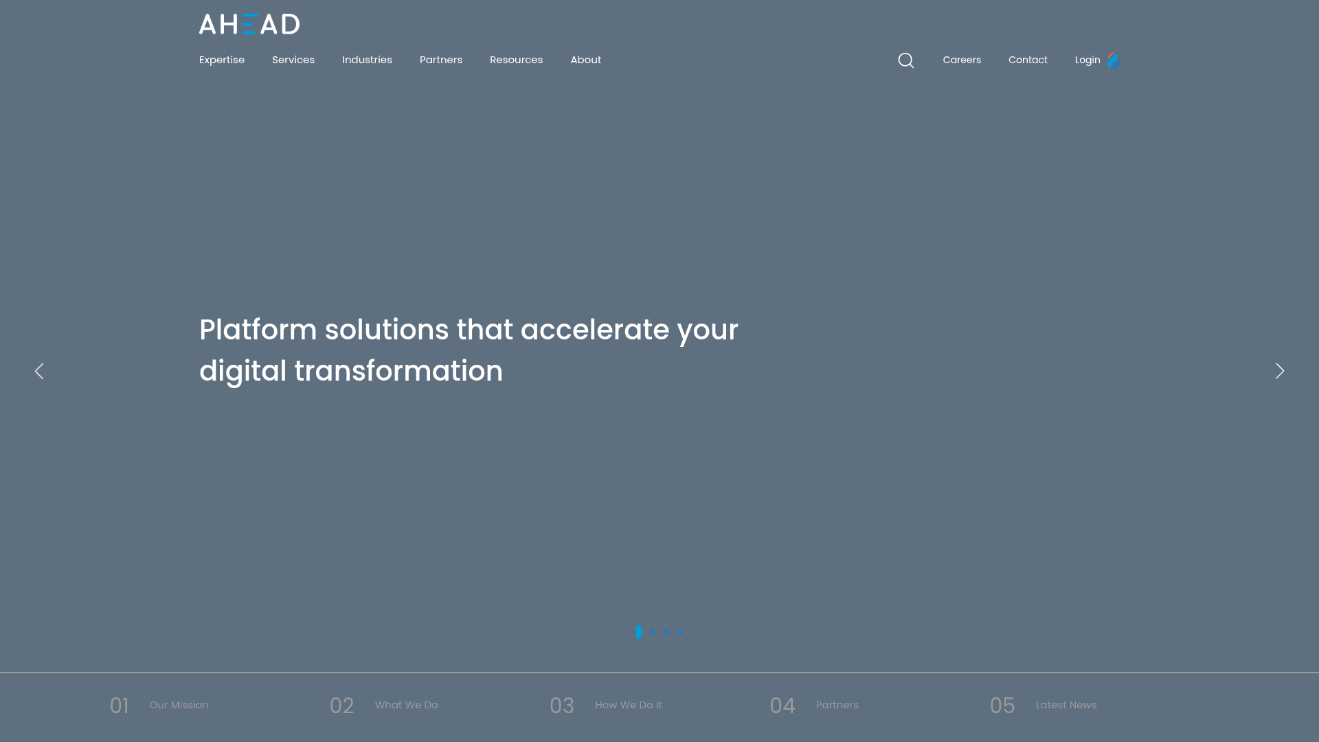 AHEAD website screenshot