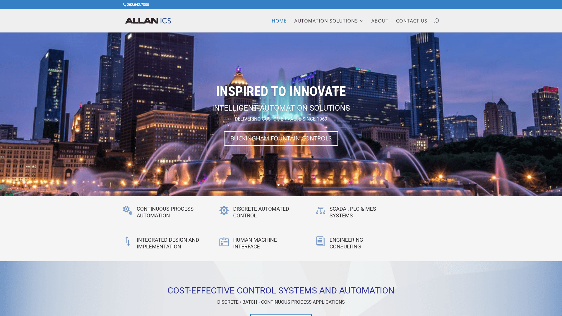 ALLAN ICS website screenshot