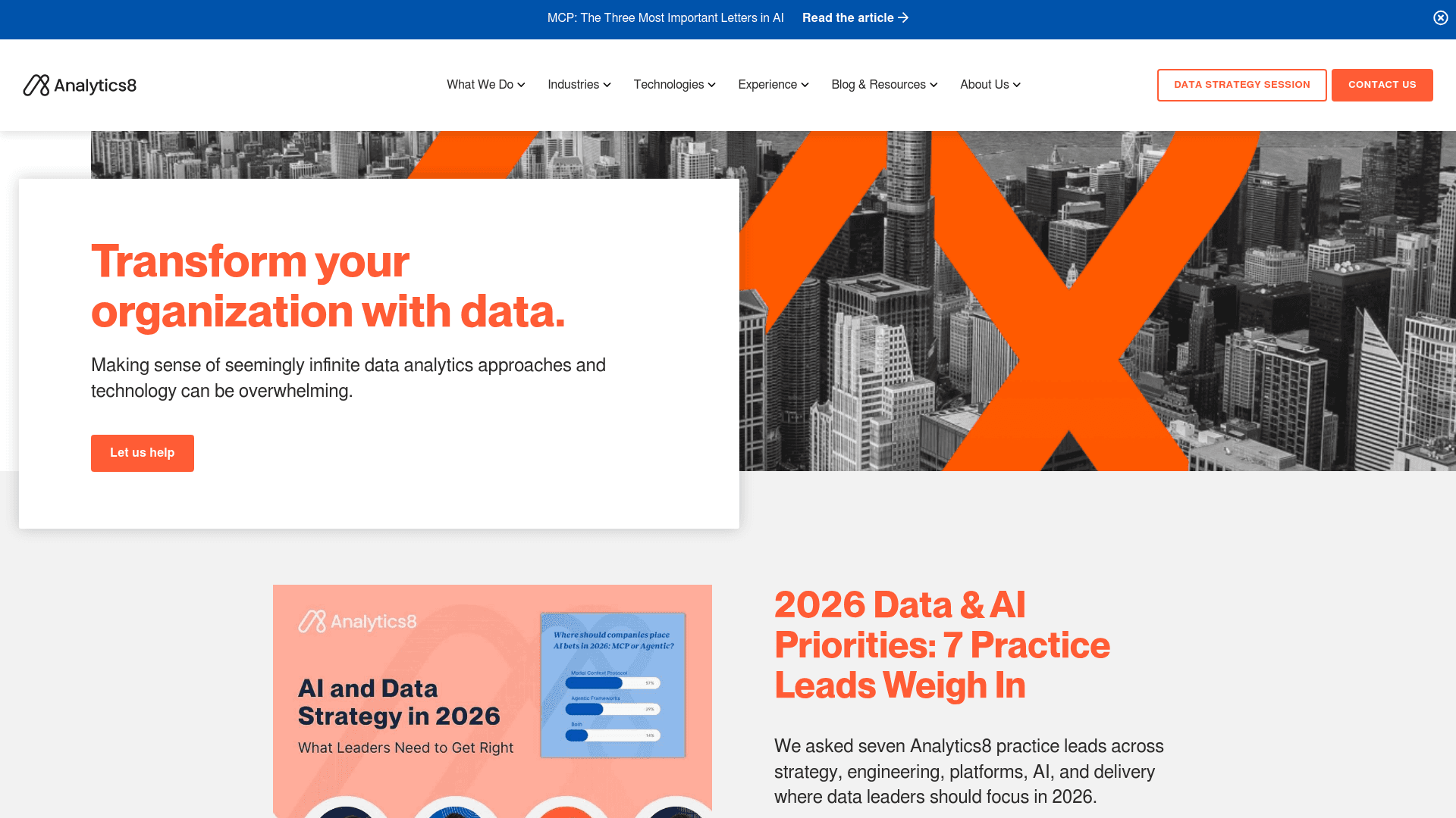 Analytics8 website screenshot