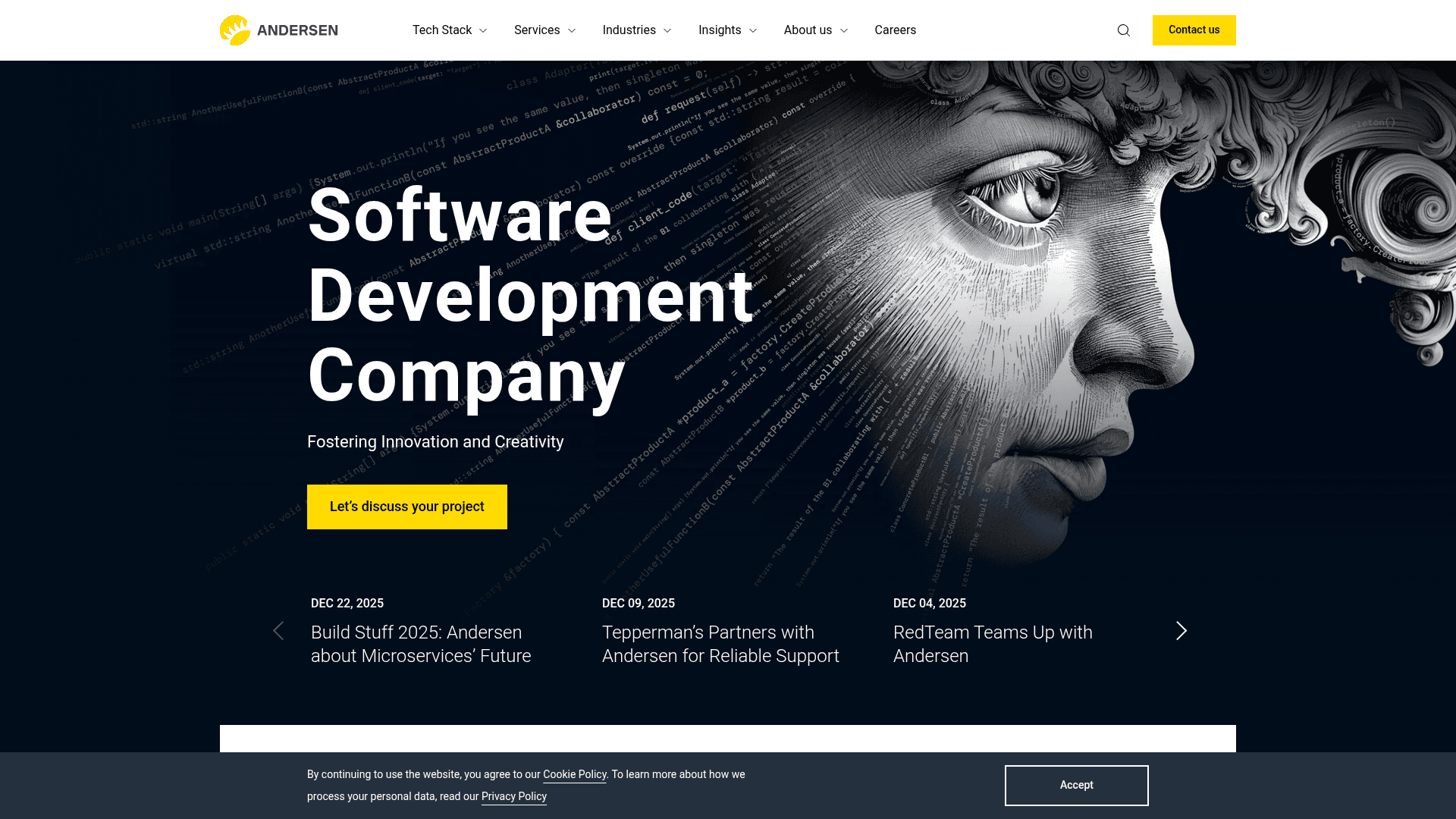 Andersen website screenshot