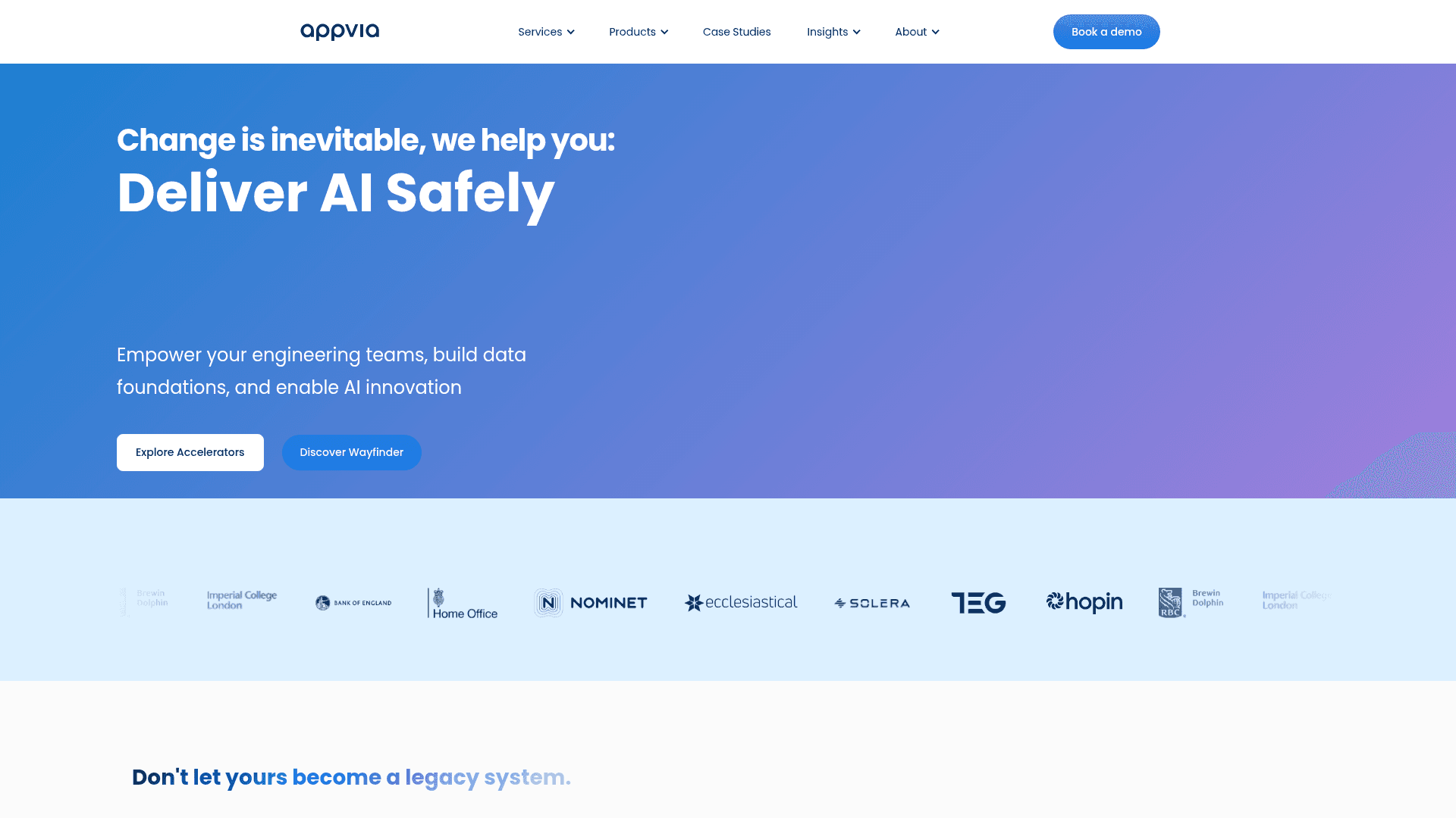 Appvia website screenshot