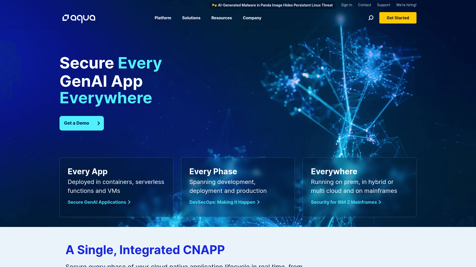 Aqua Security website screenshot