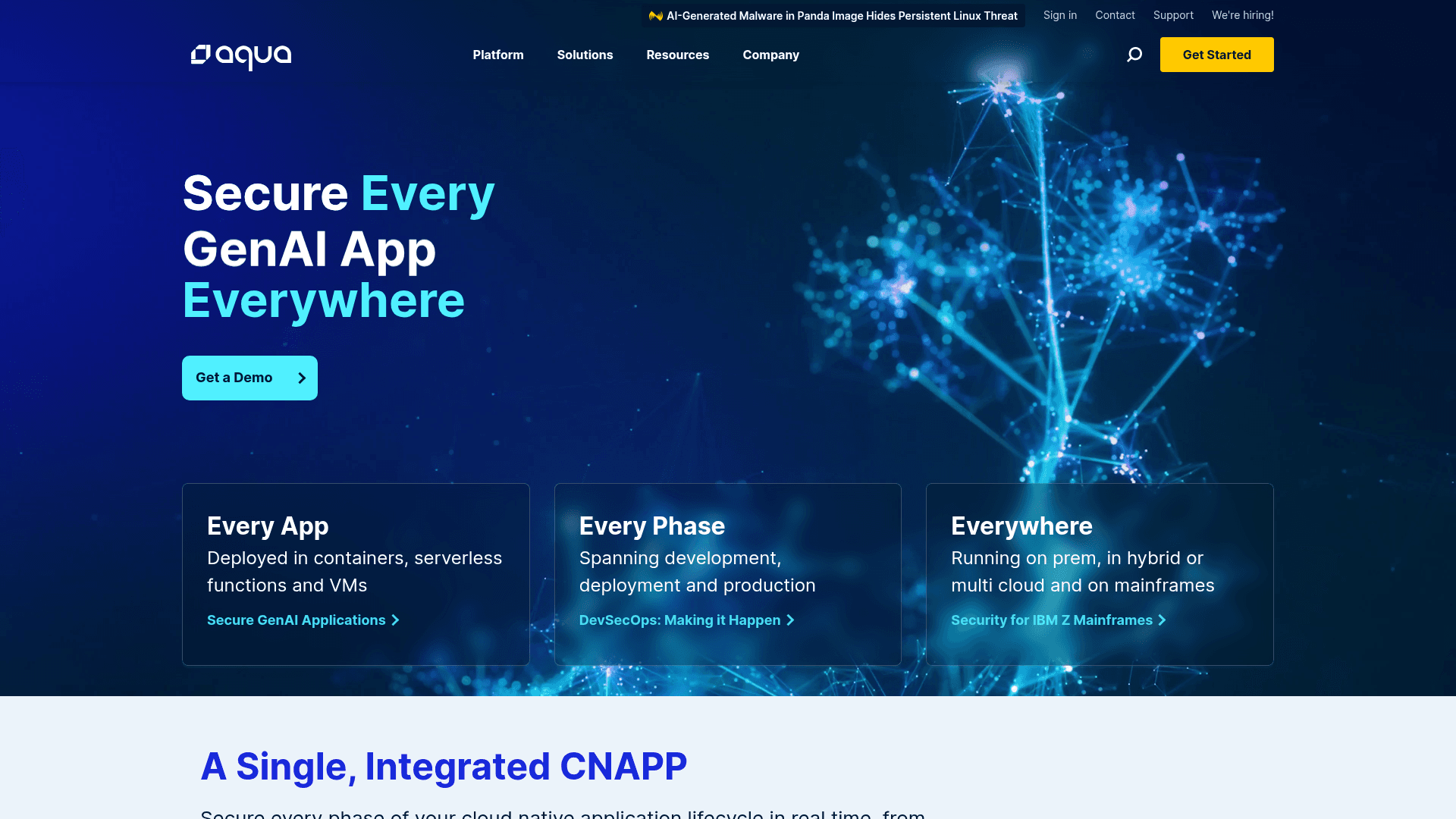 Aqua Security website screenshot