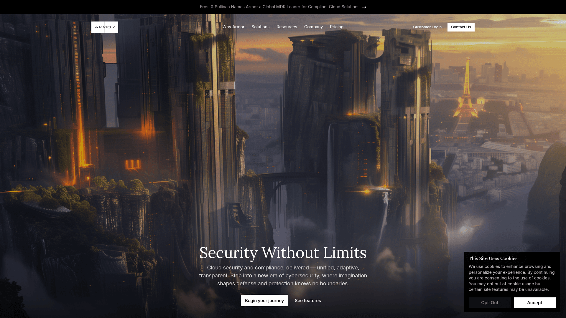 Armor website screenshot