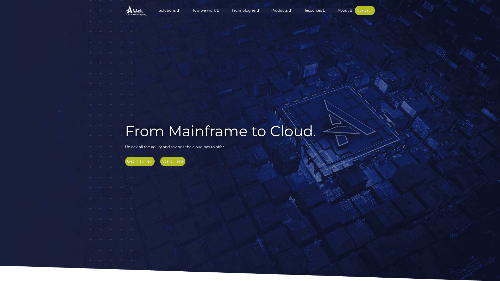 Astadia website screenshot