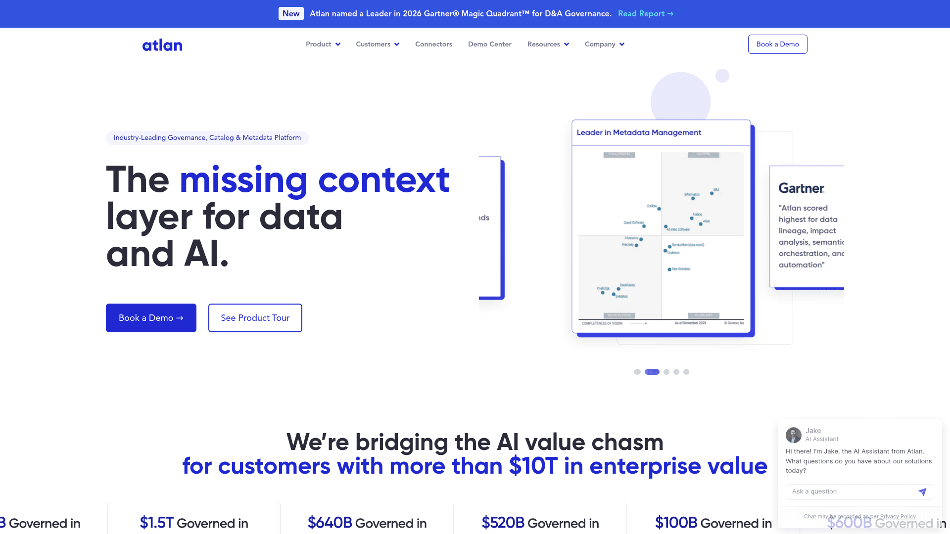 Atlan website screenshot