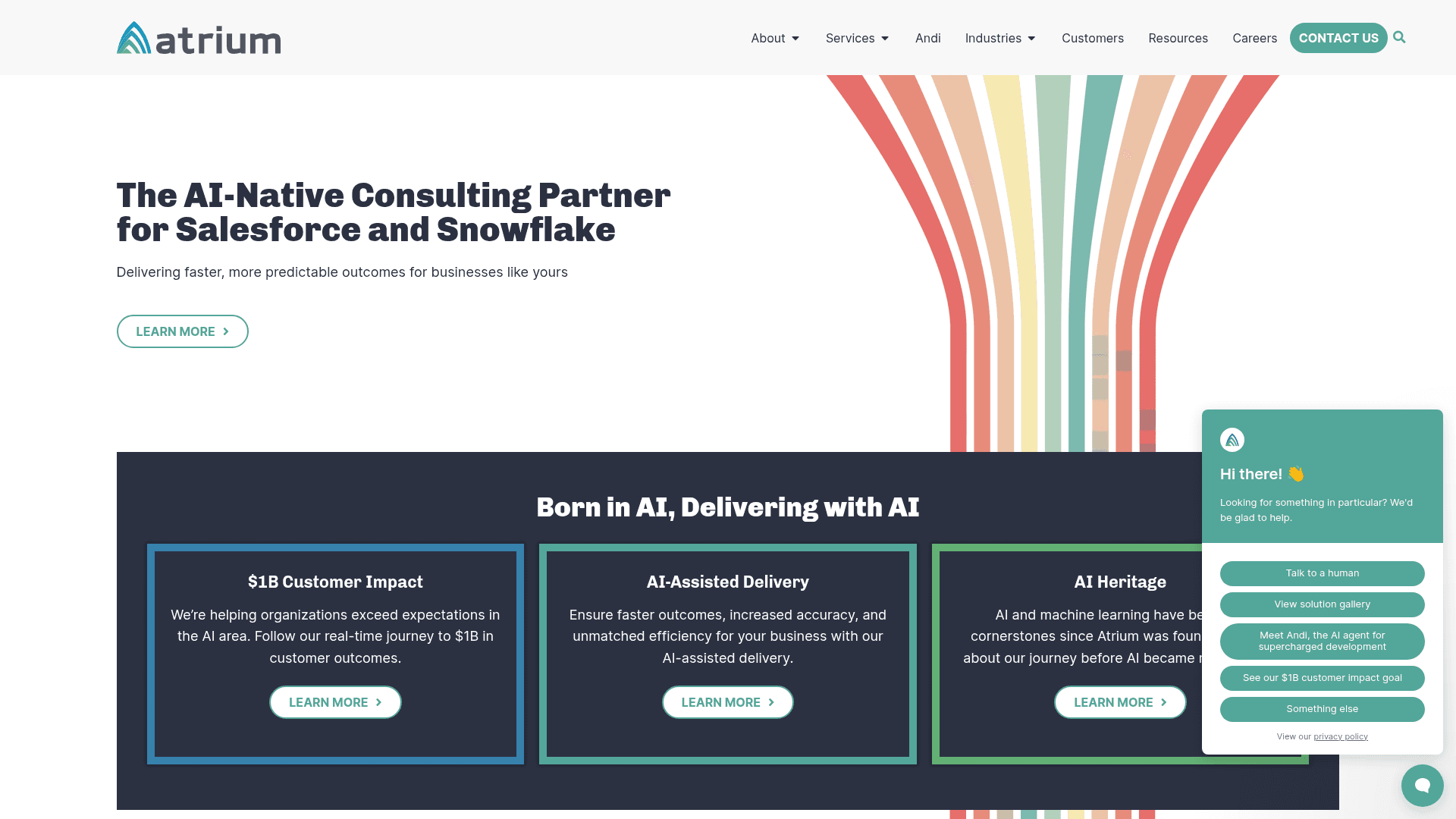 Atrium website screenshot