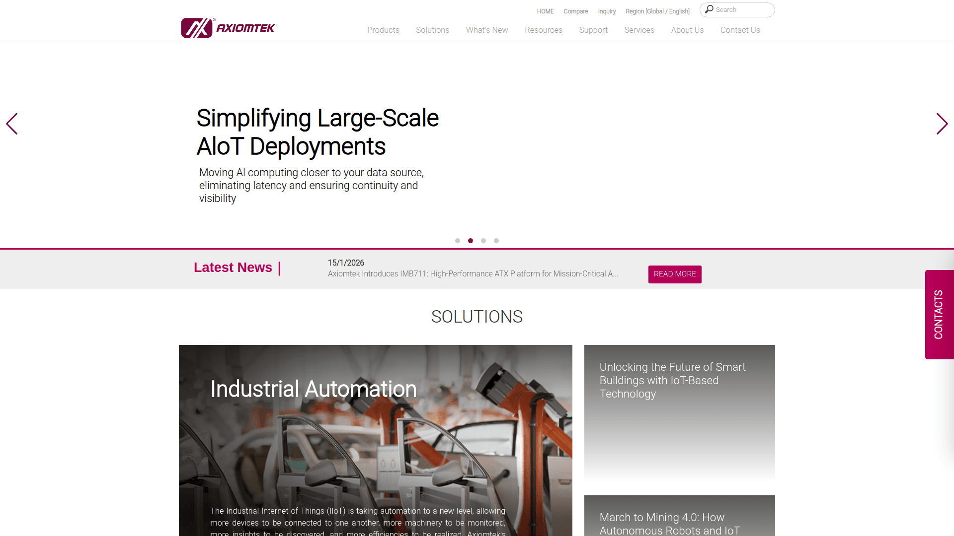 Axiomtek website screenshot