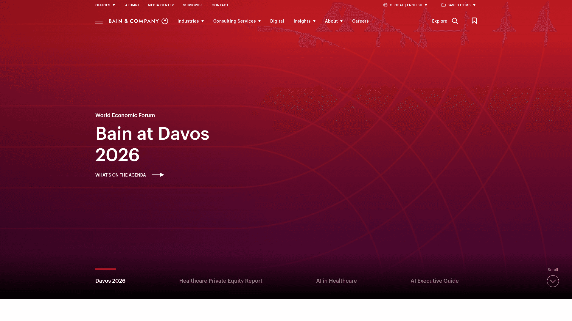 Bain & Company website screenshot