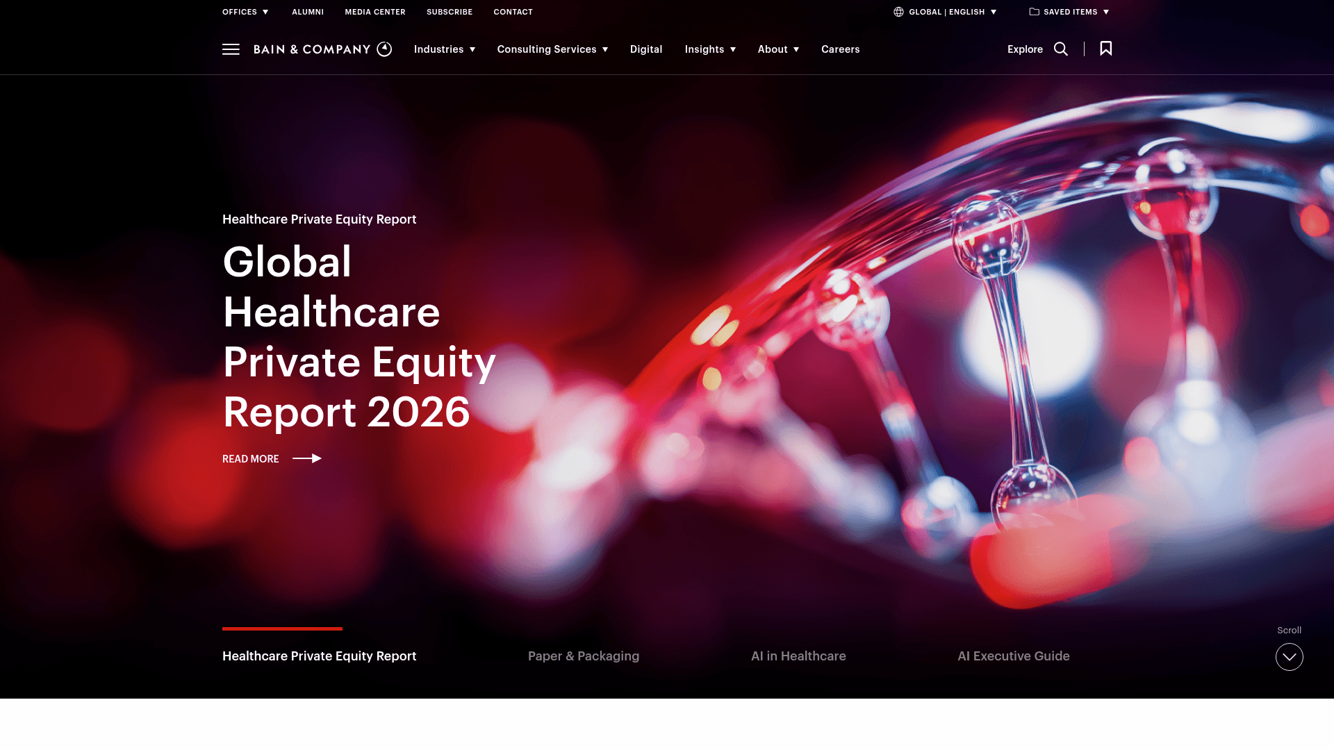 Bain & Company website screenshot