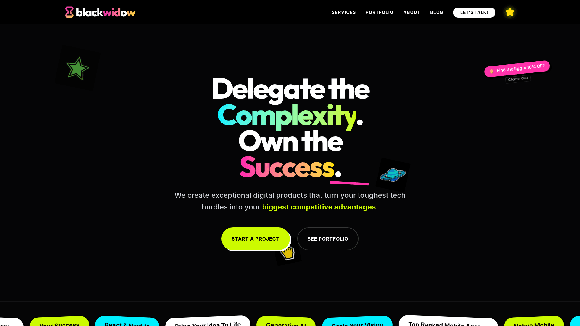 Black Widow Tech website screenshot