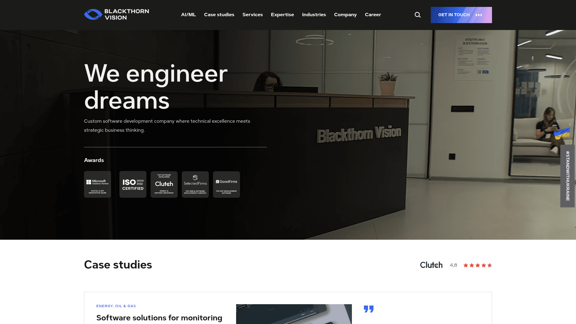 Blackthorn Vision website screenshot
