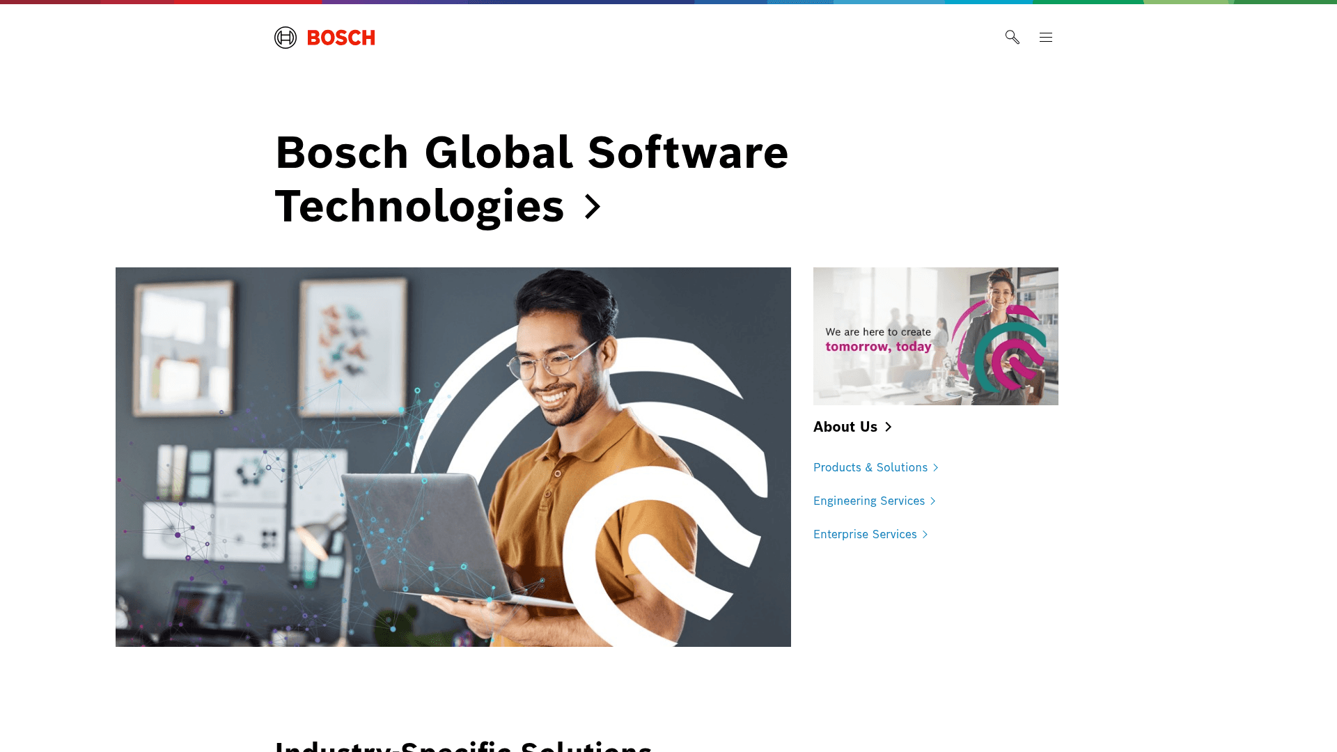 Bosch IoT website screenshot