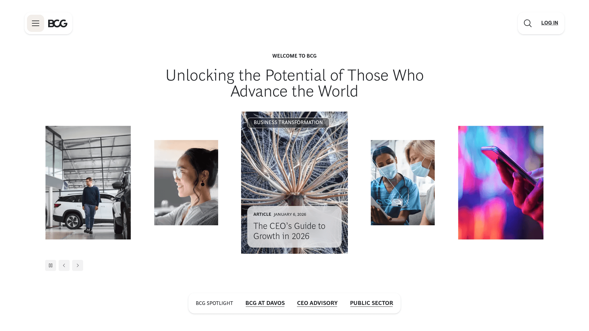 Boston Consulting Group website screenshot