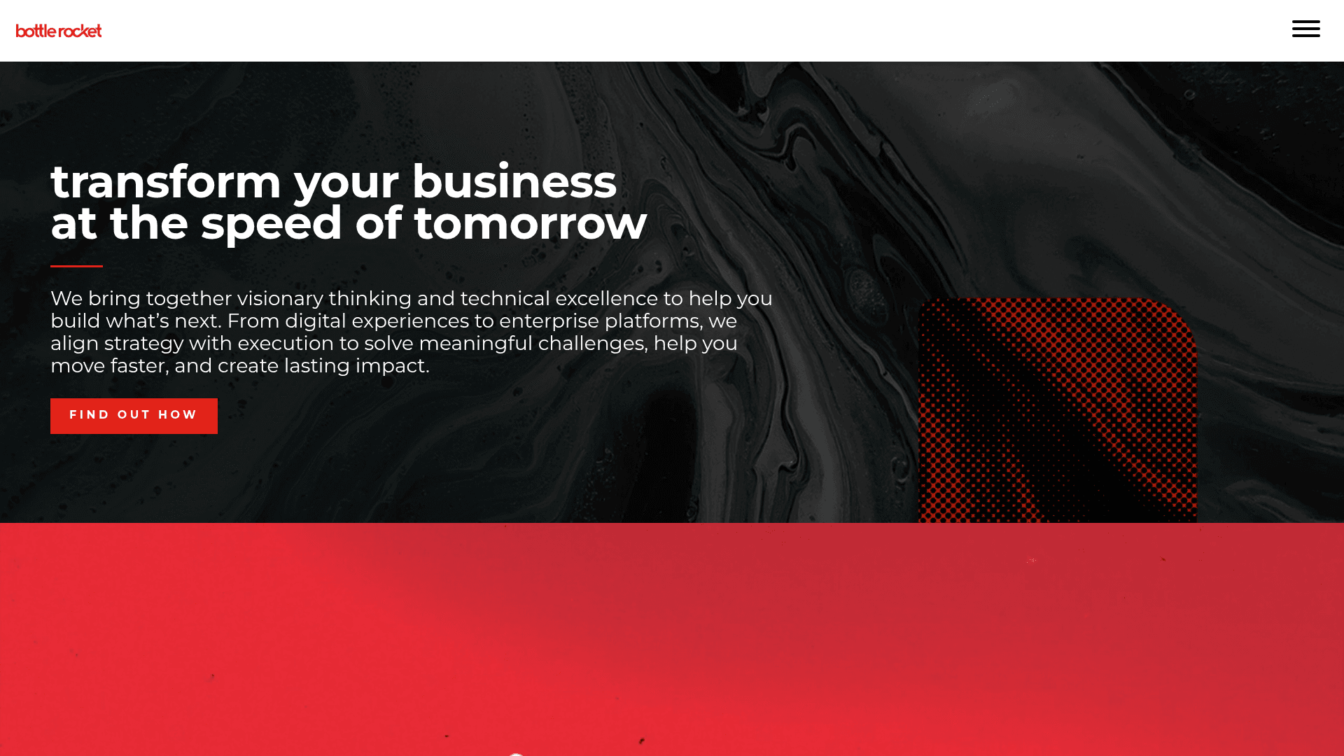 Bottle Rocket website screenshot