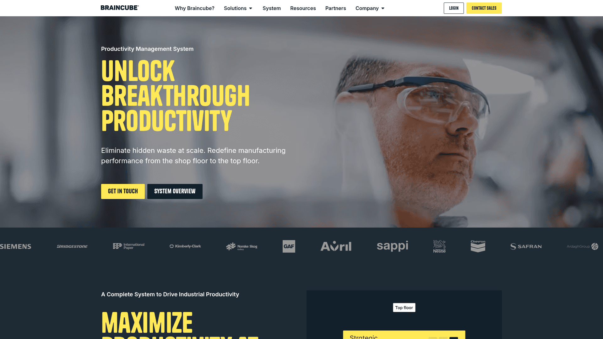 Braincube website screenshot