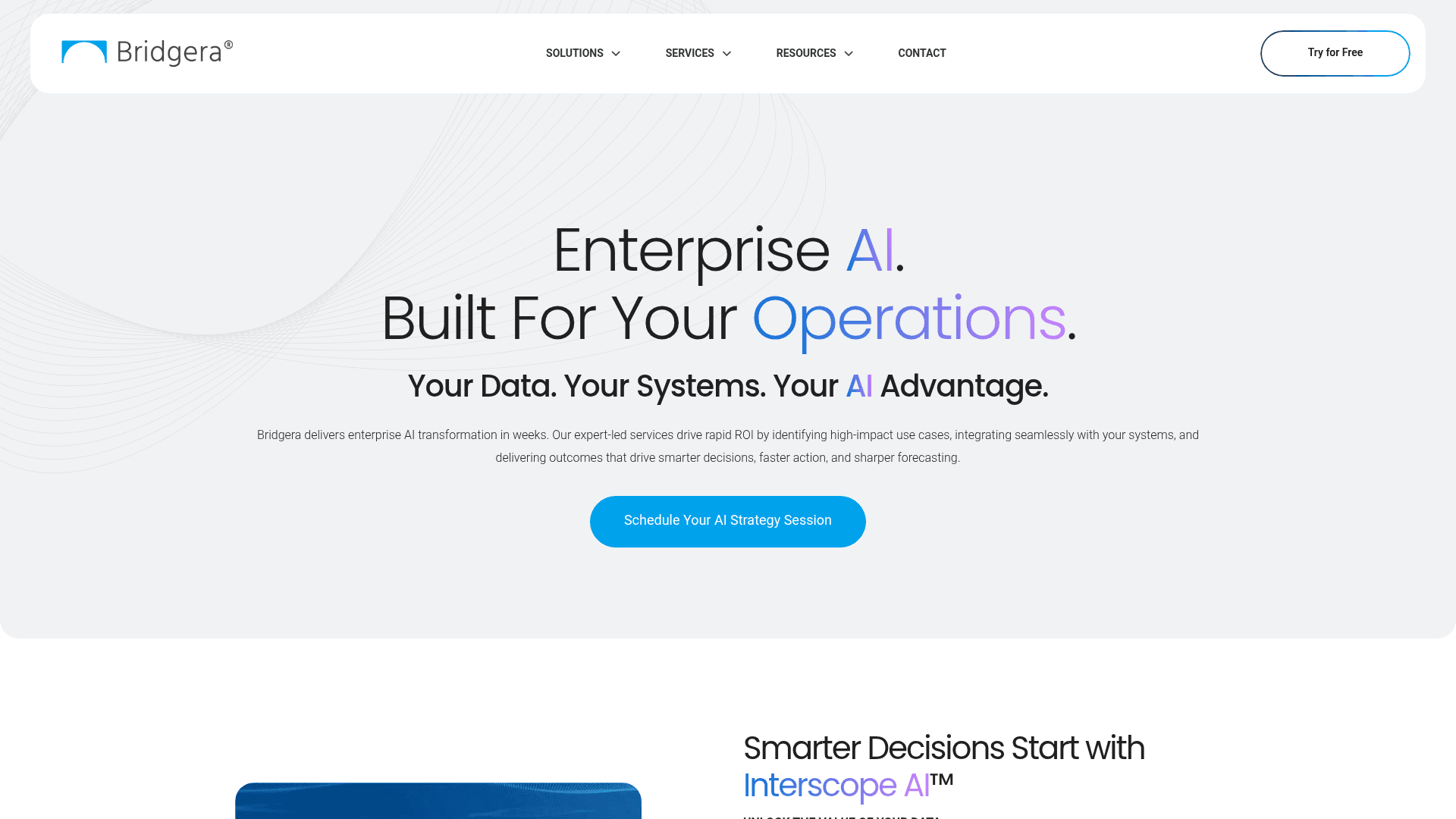 Bridgera website screenshot