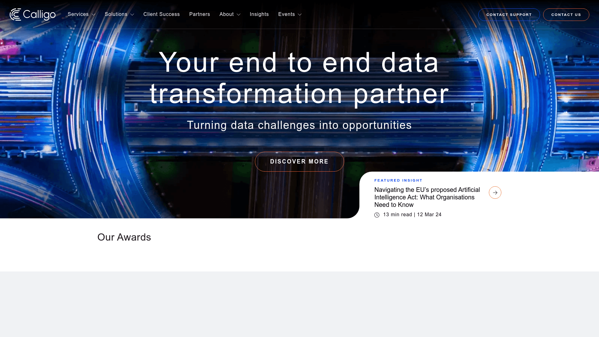 Calligo website screenshot