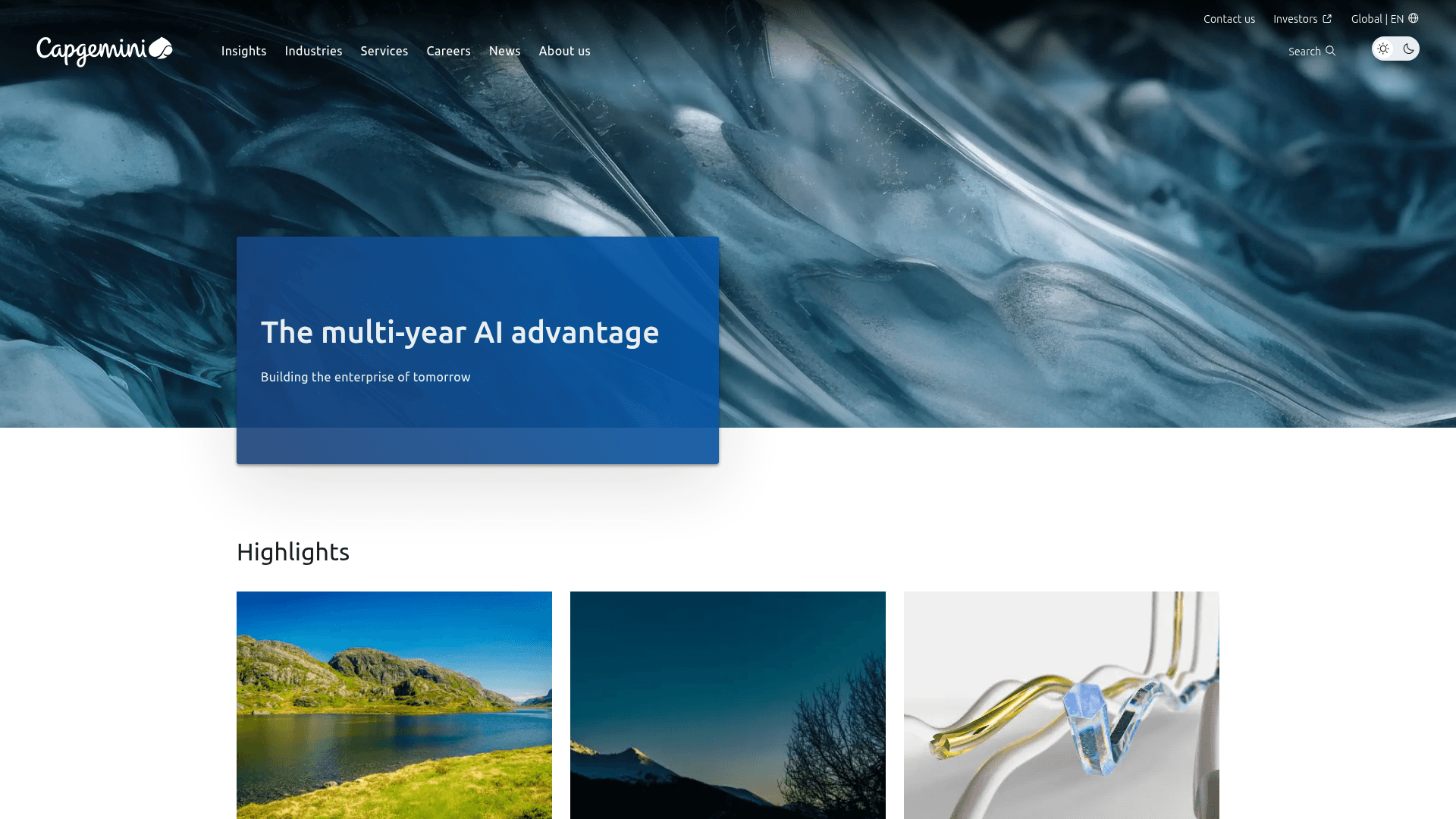 Capgemini website screenshot