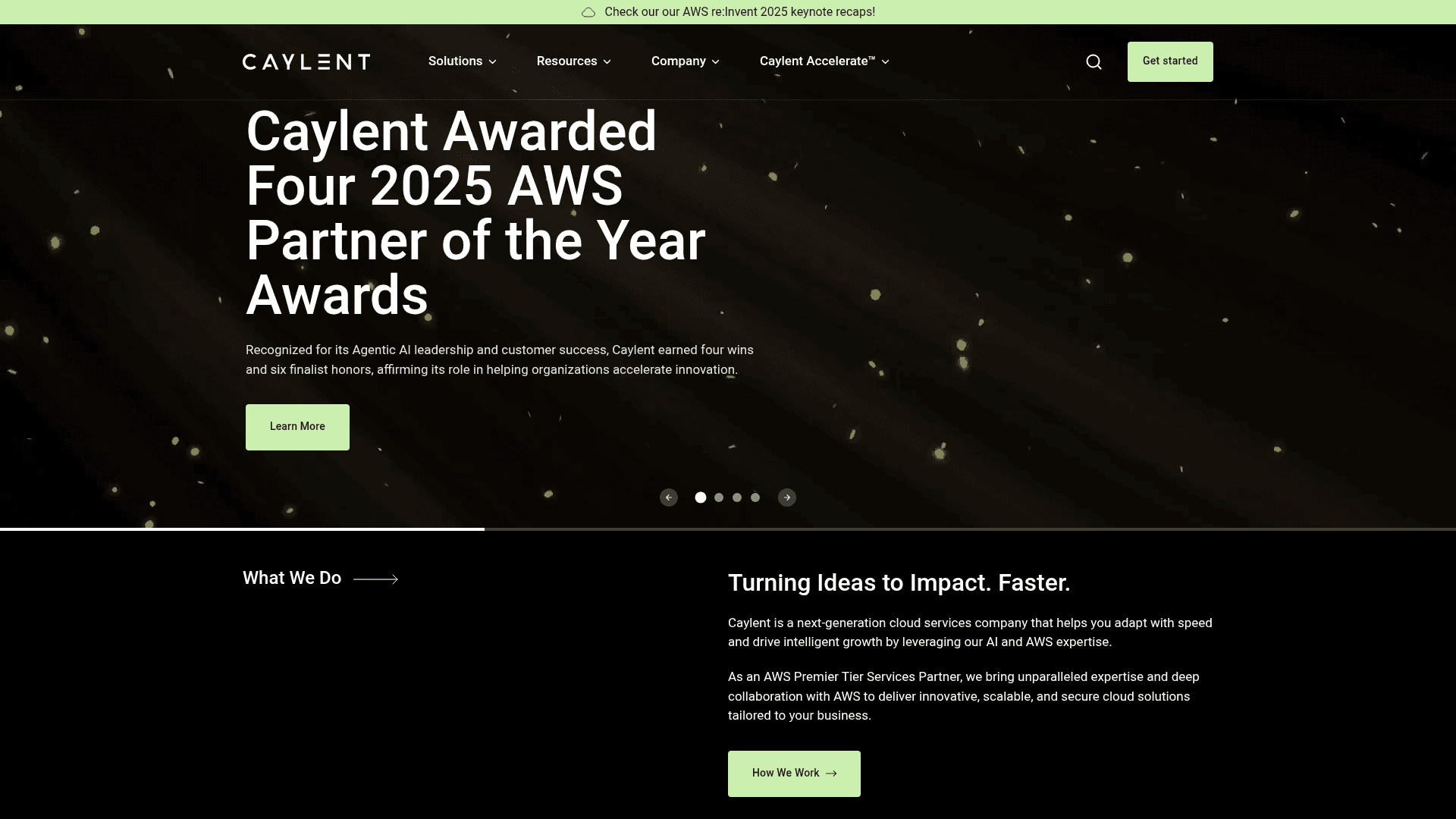 Caylent website screenshot