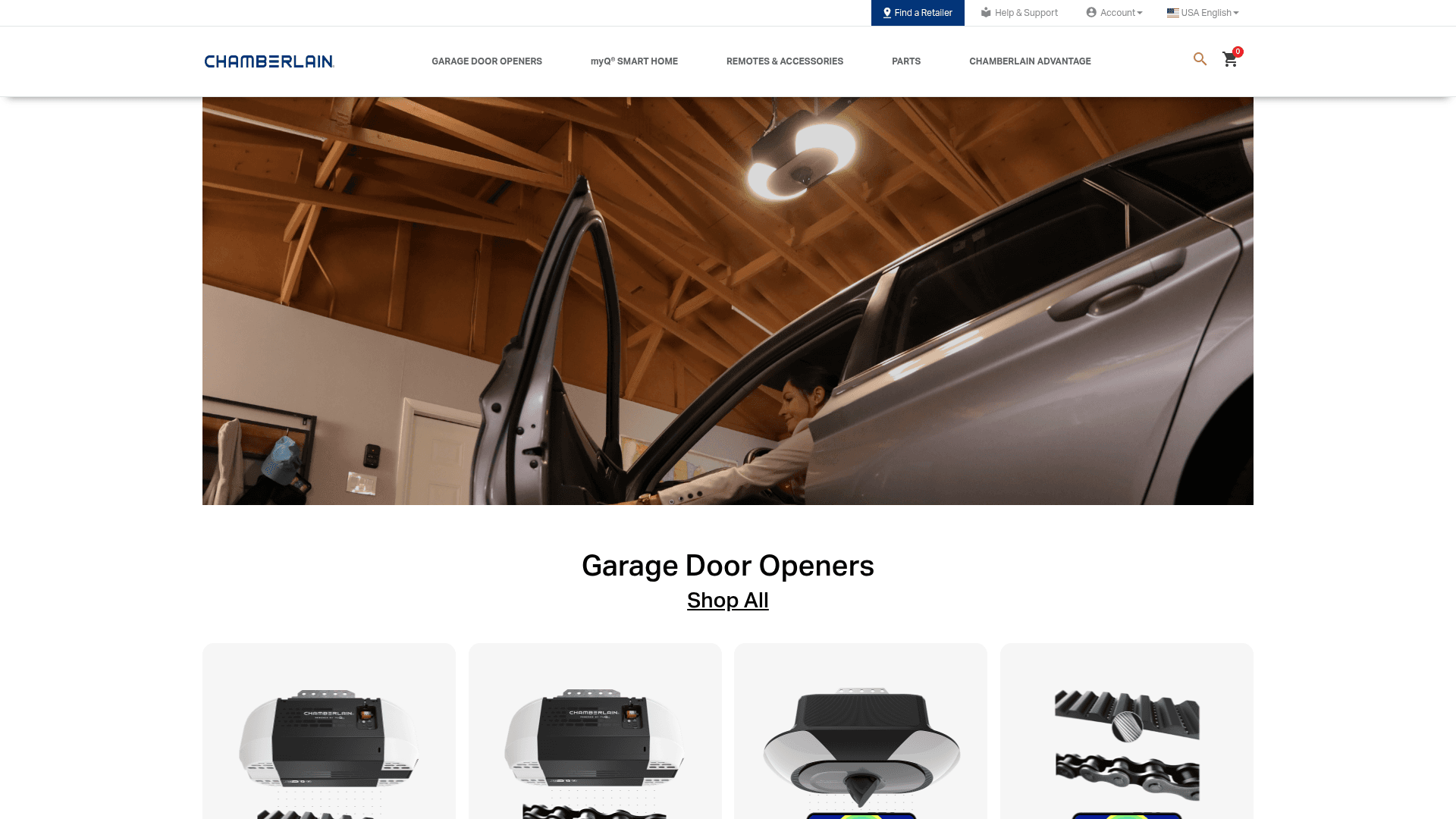 Chamberlain Group website screenshot