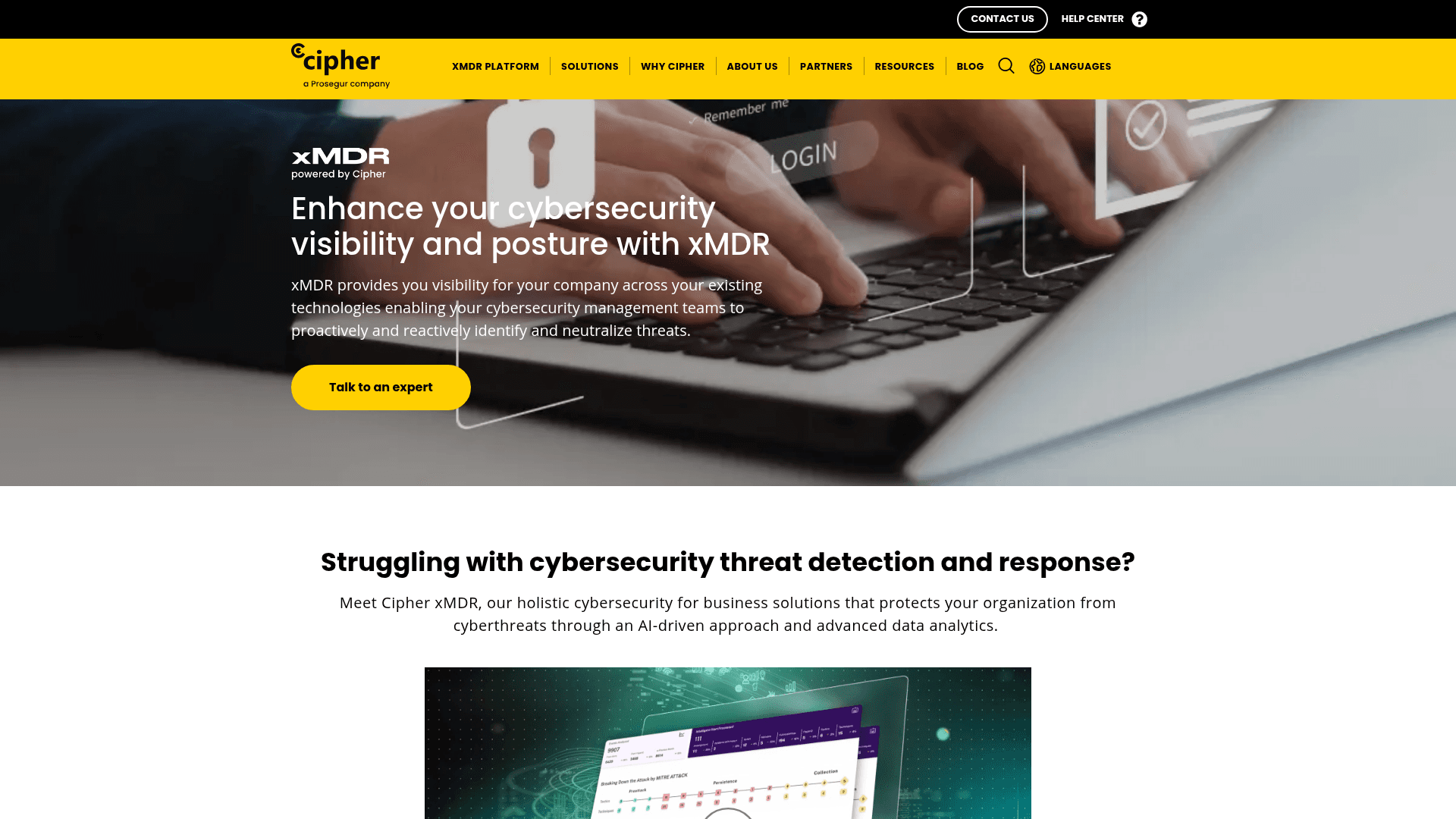 Cipher Security website screenshot