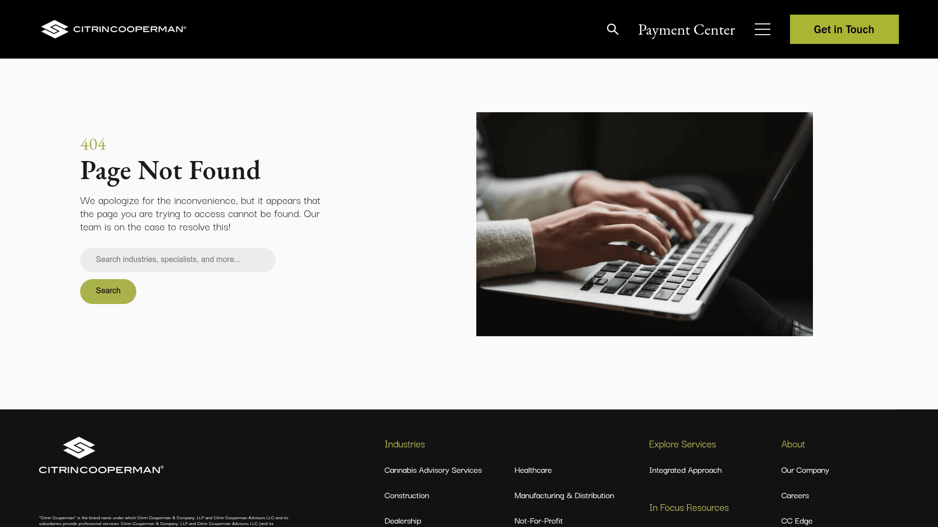 Citrin Cooperman website screenshot