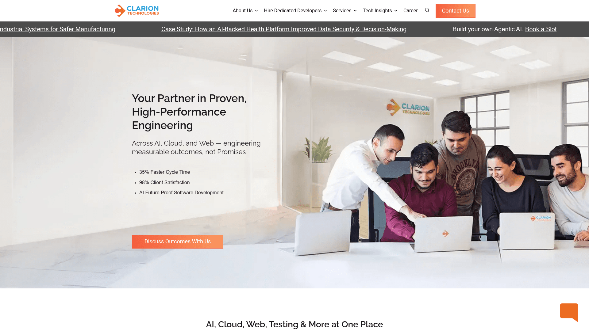Clarion Technologies website screenshot
