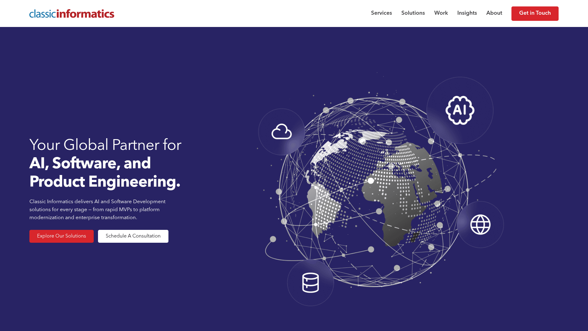 Classic Informatics website screenshot