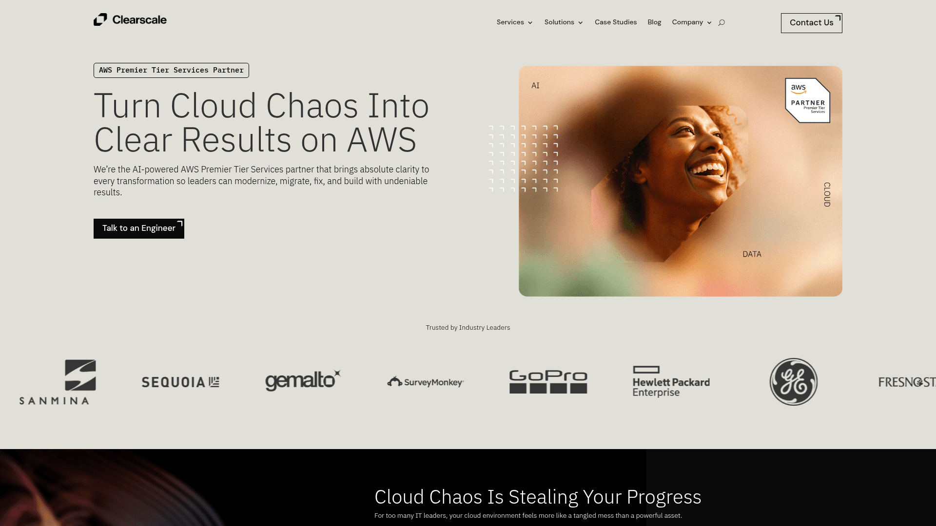 ClearScale website screenshot
