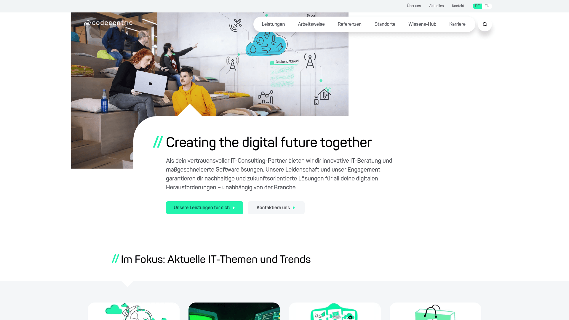 Codecentric website screenshot