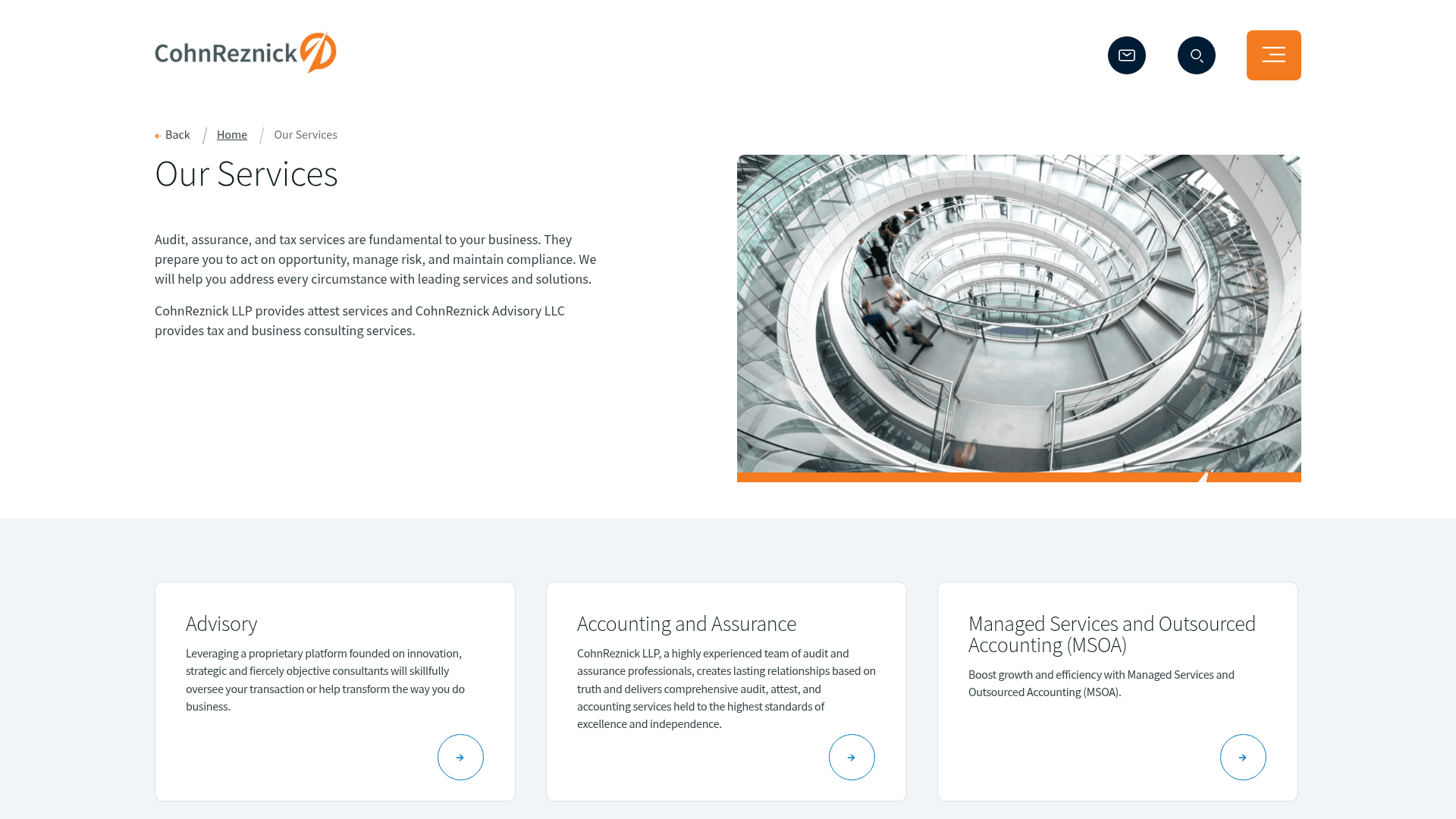 CohnReznick Advisory website screenshot