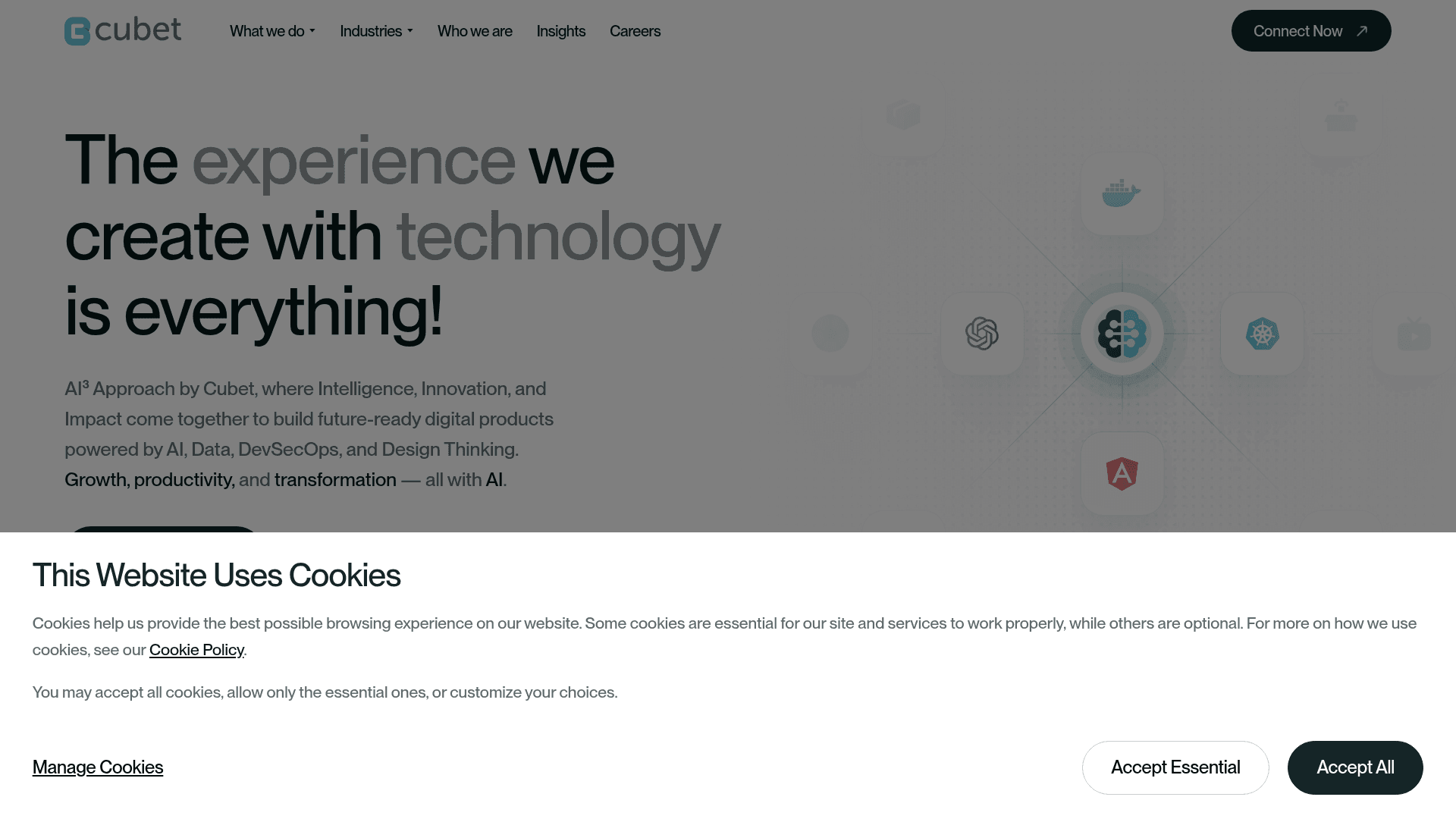 Cubet Techno Labs website screenshot