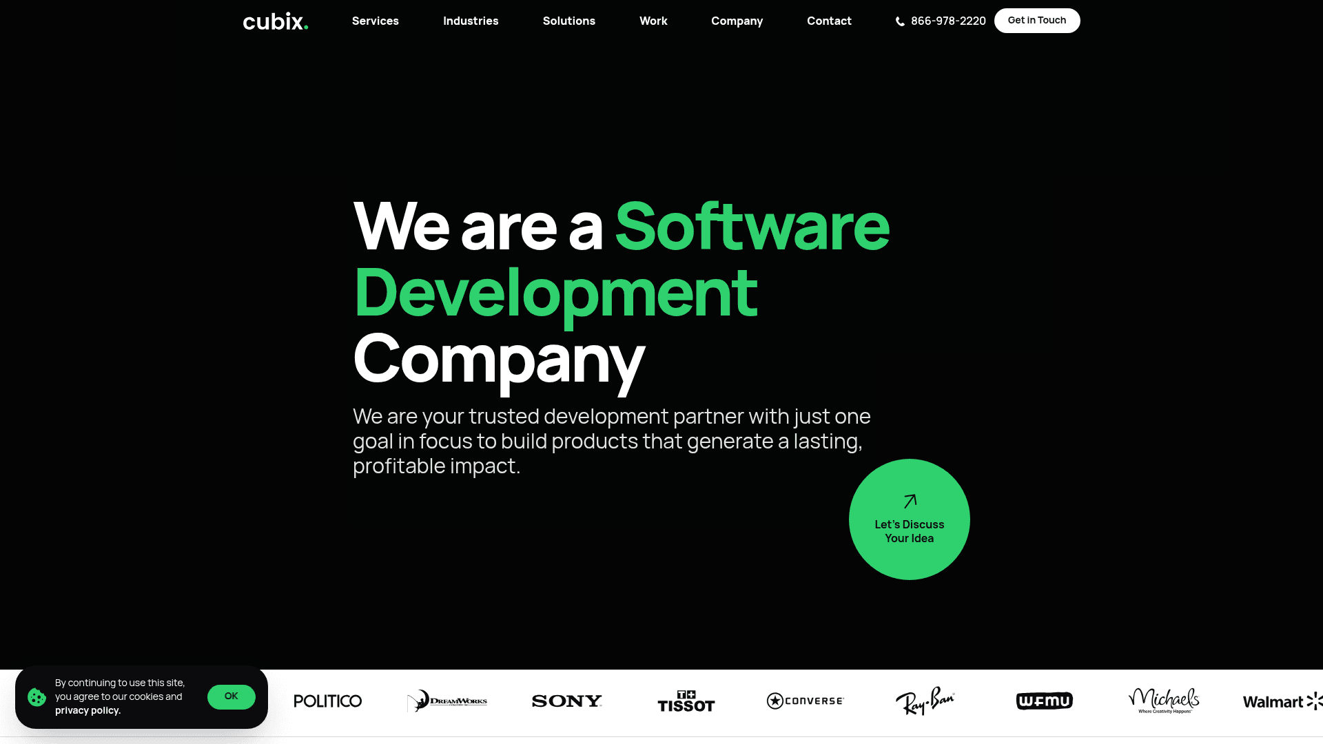 Cubix website screenshot