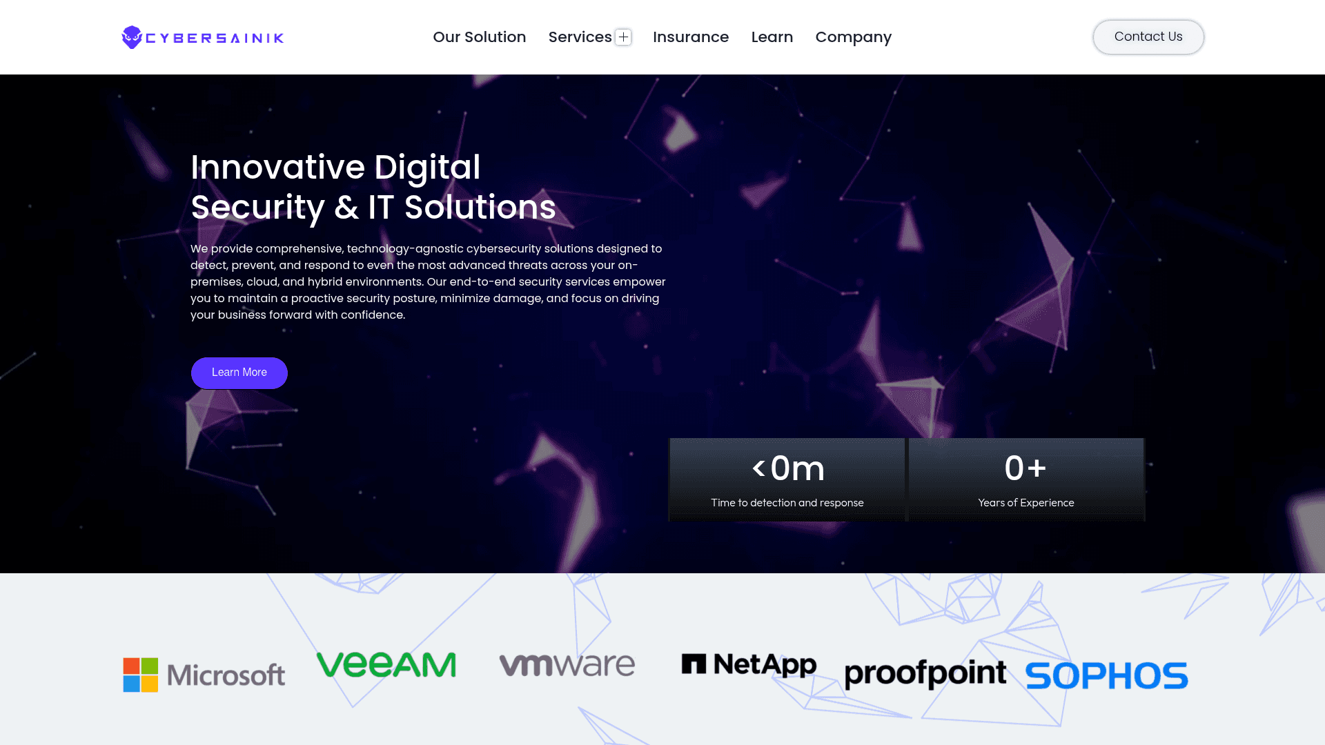 Cyber Sainik website screenshot