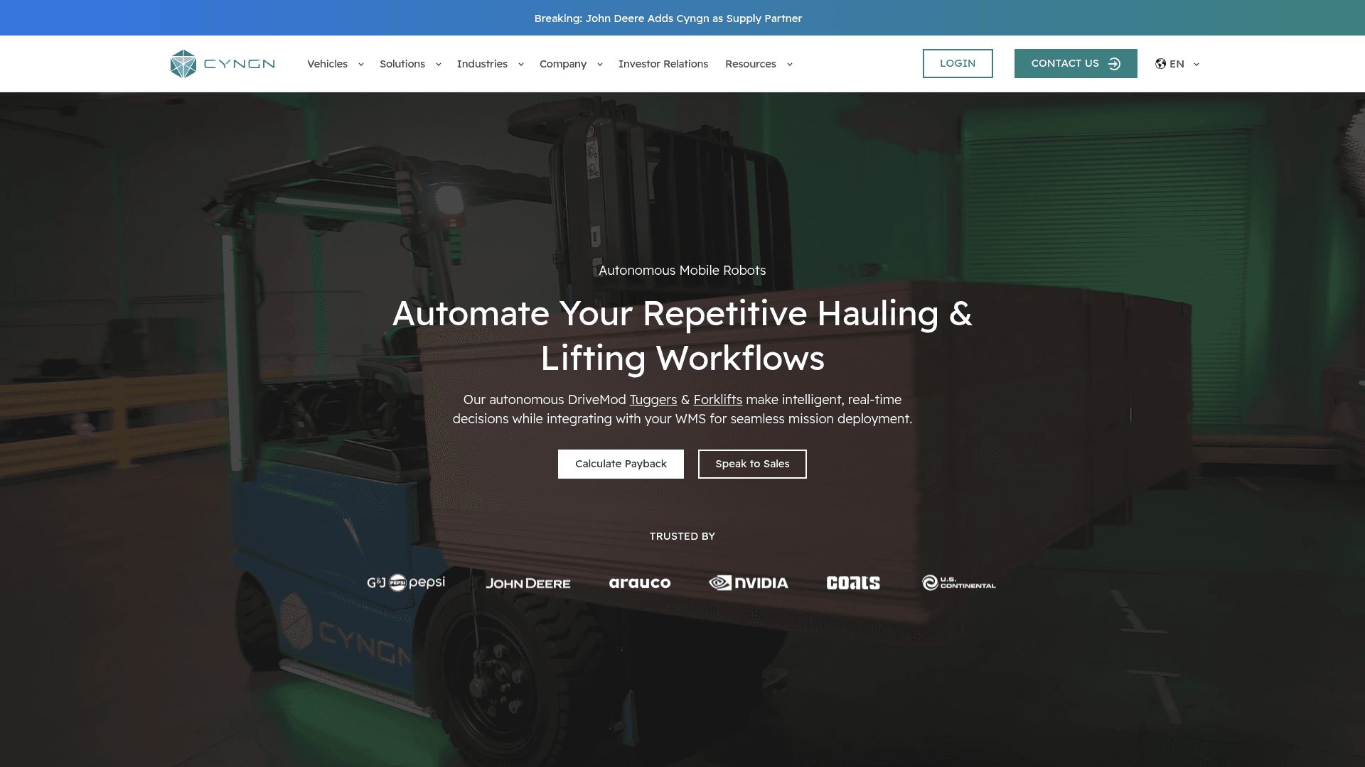 Cyngn website screenshot
