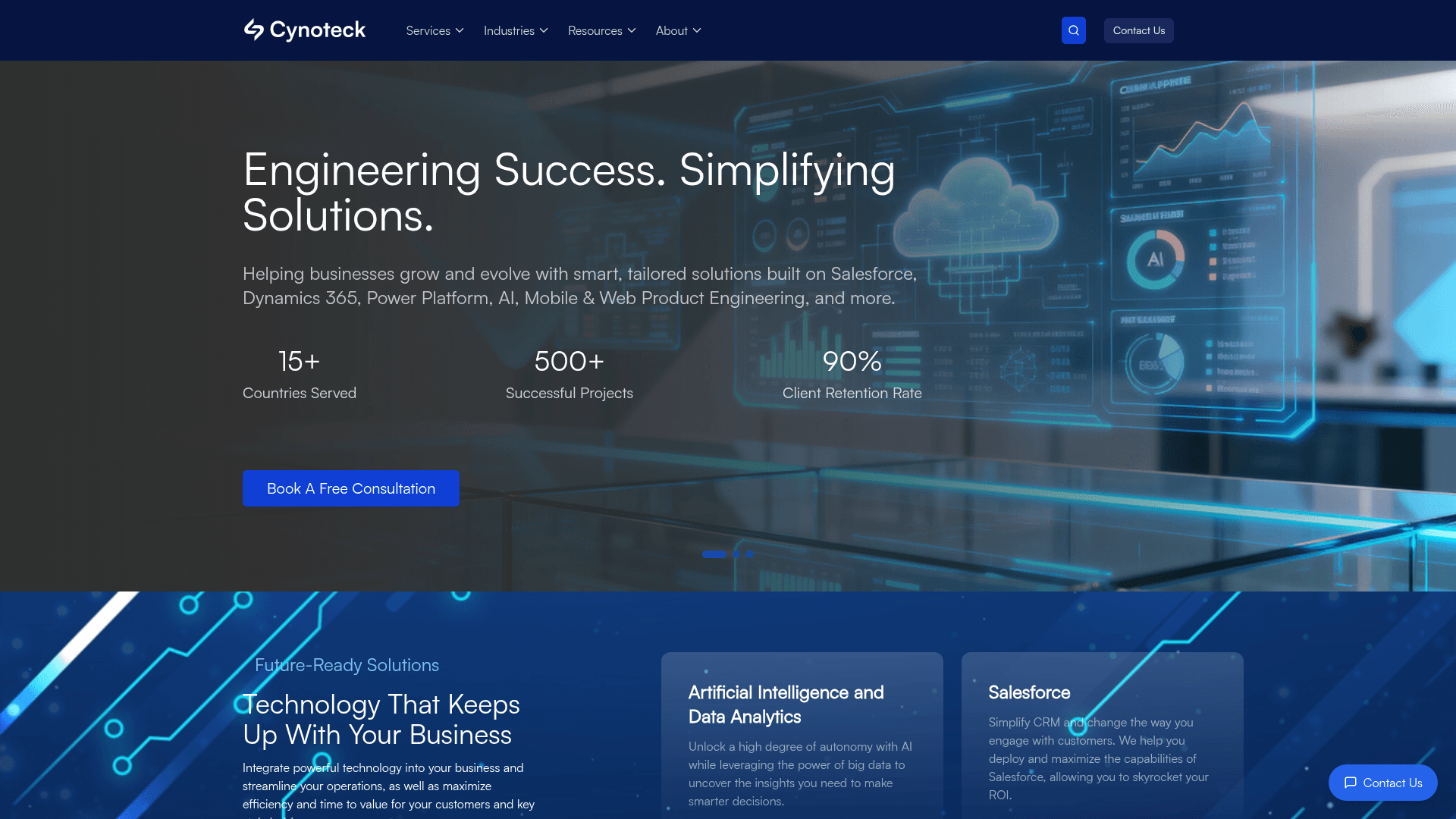 Cynoteck website screenshot
