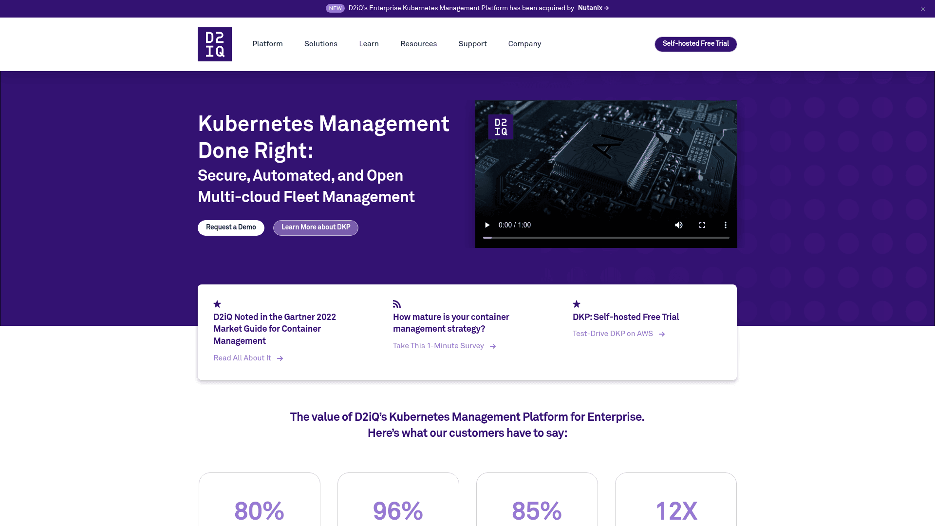 D2iQ website screenshot