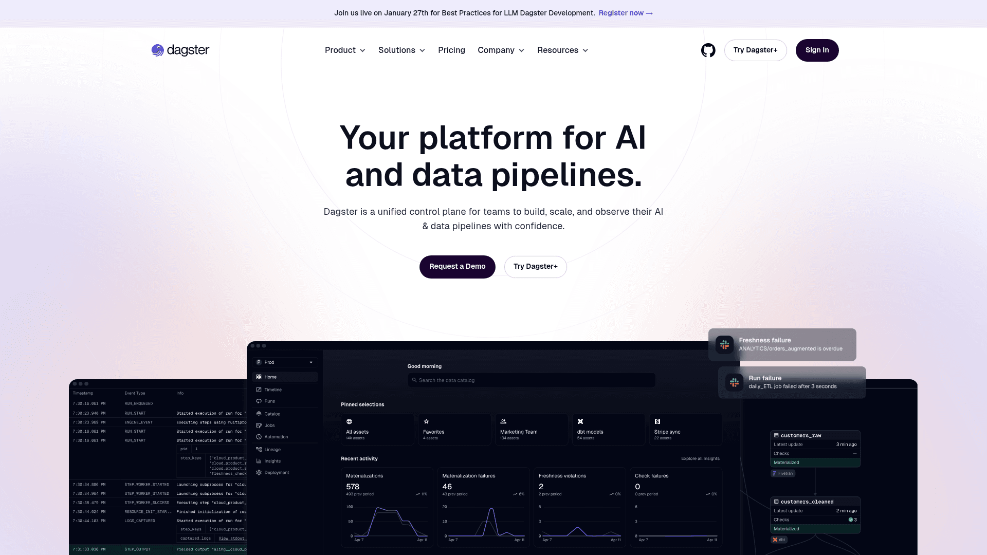 Dagster Labs website screenshot