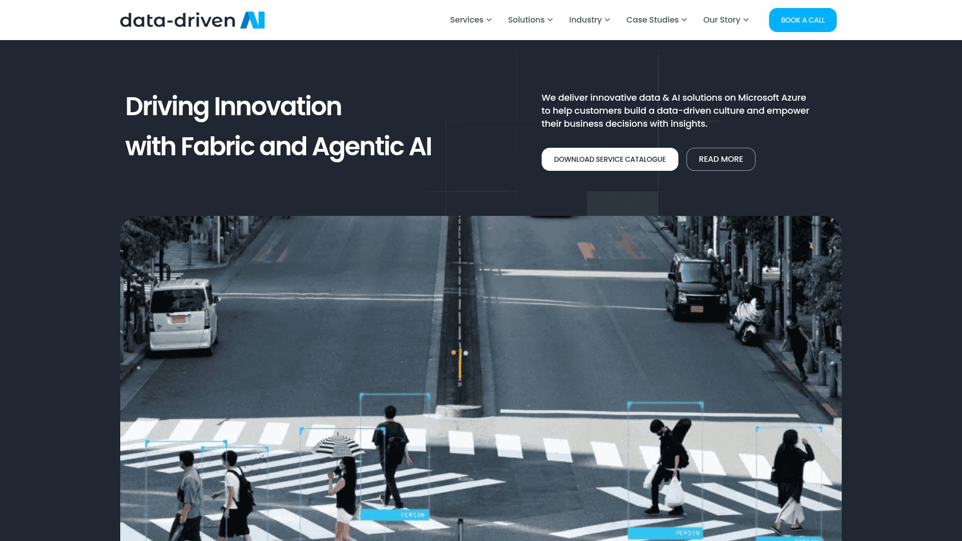 Data Driven website screenshot