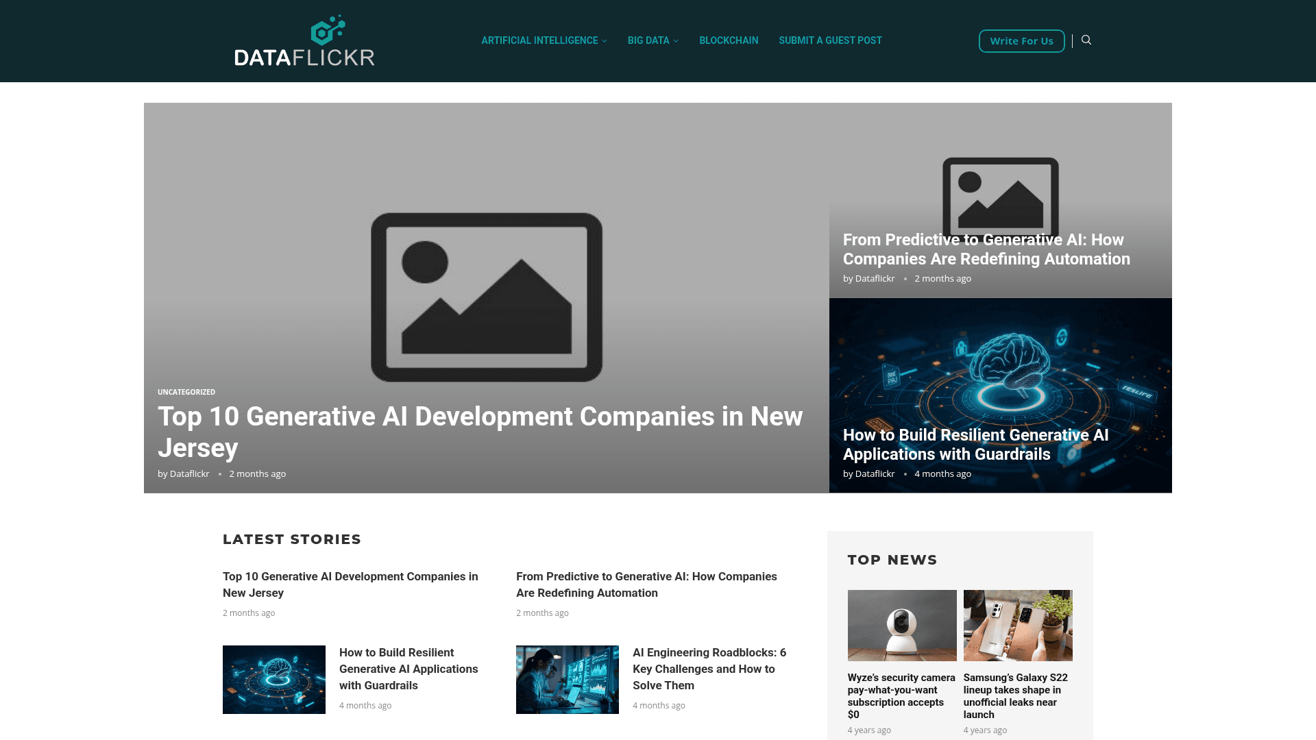 DataFlickr website screenshot