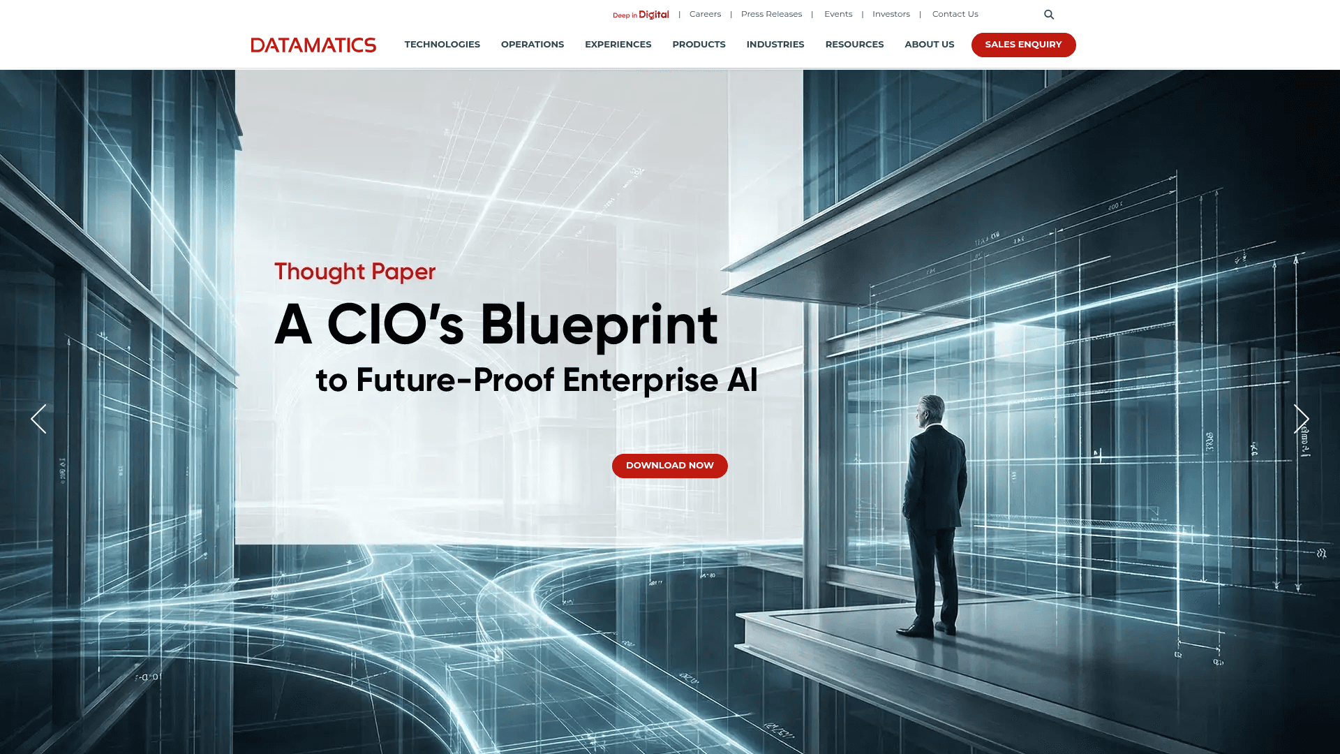 Datamatics website screenshot