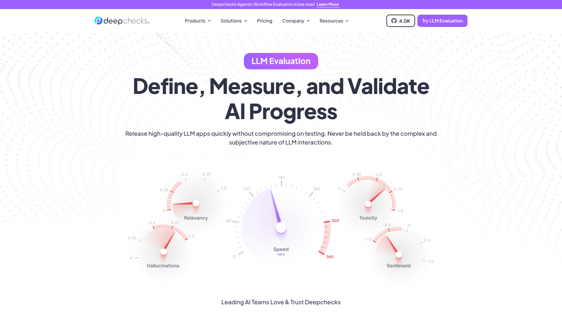 Deepchecks website screenshot