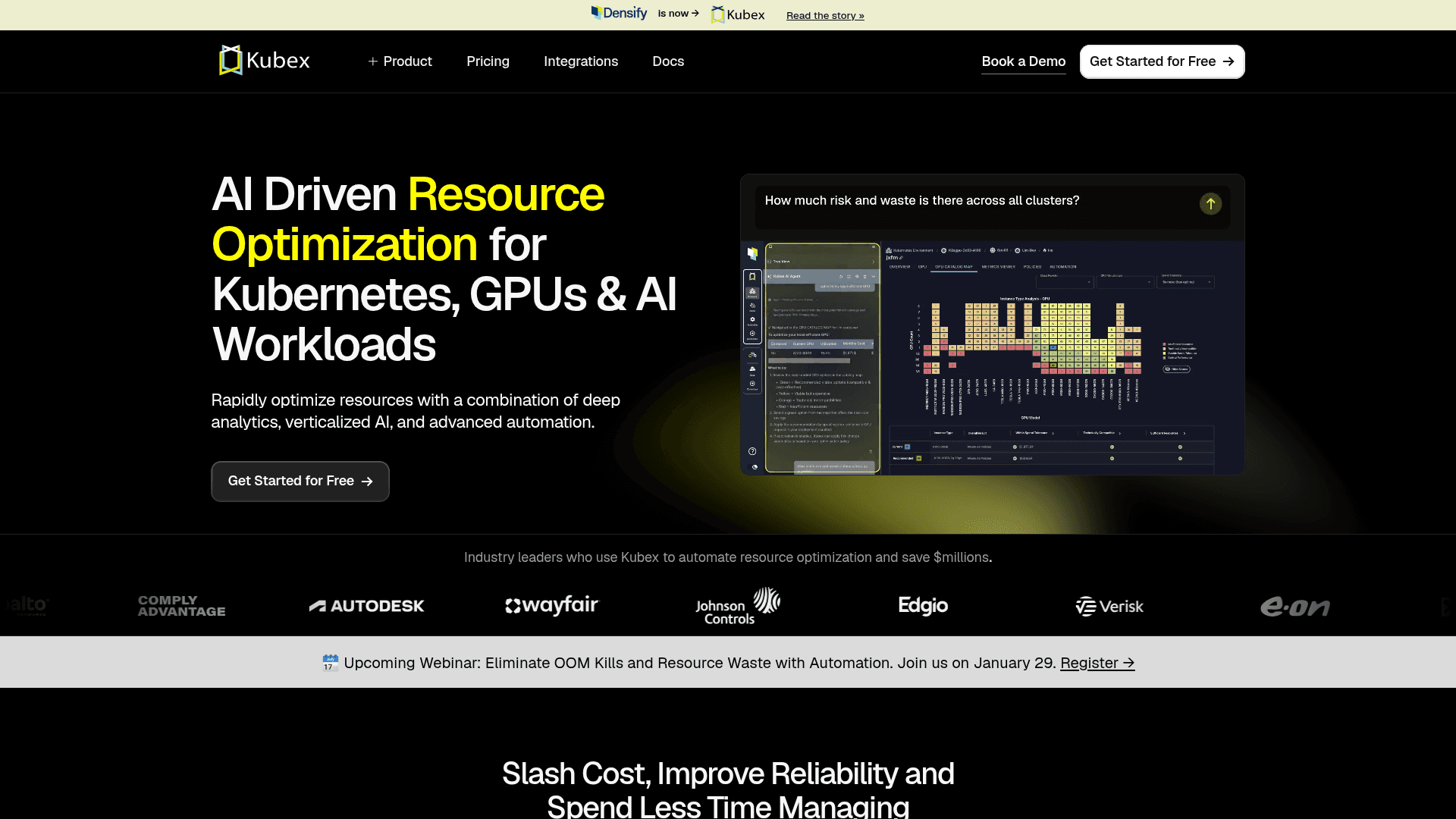 Densify website screenshot