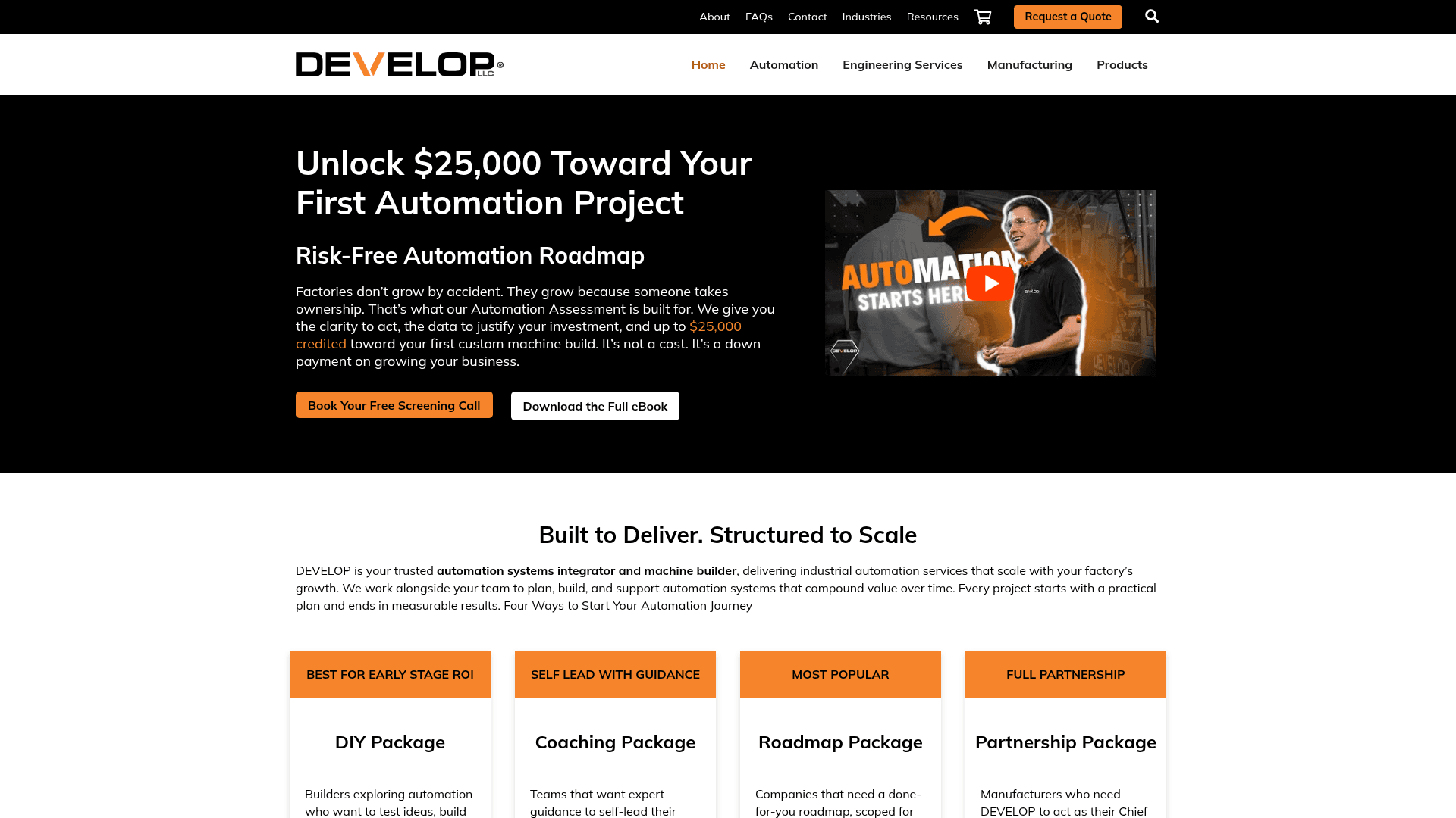 DEVELOP LLC website screenshot