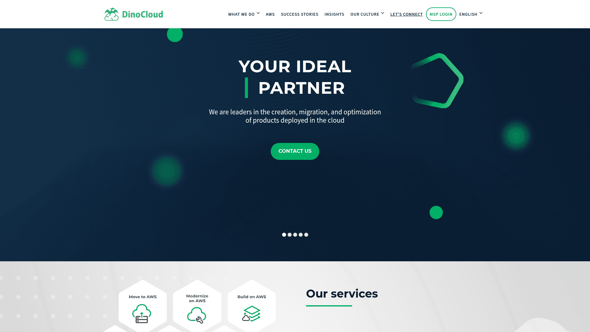 DinoCloud website screenshot
