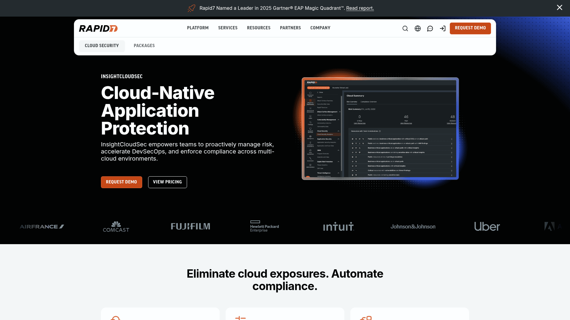 DivvyCloud (Rapid7) website screenshot