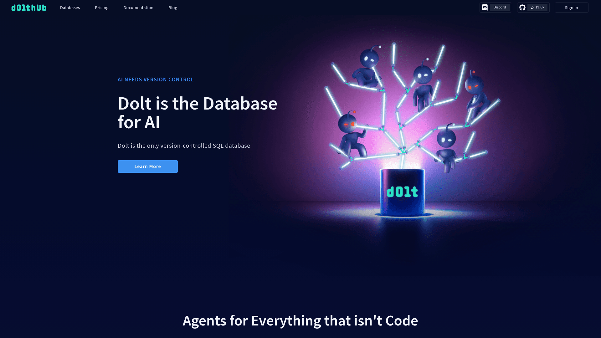 Dolt website screenshot